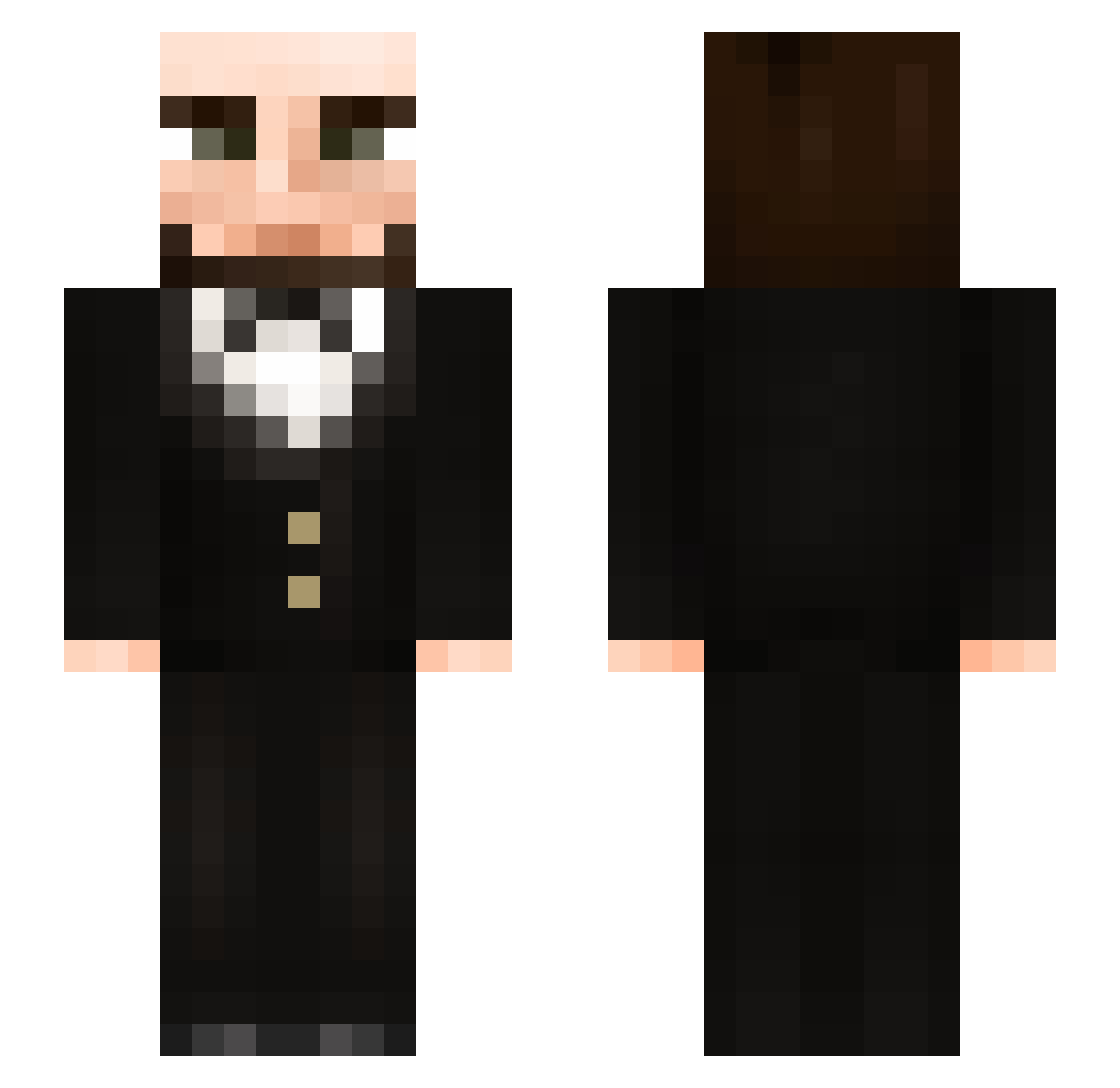 ImLeegend Minecraft skin, front and back view