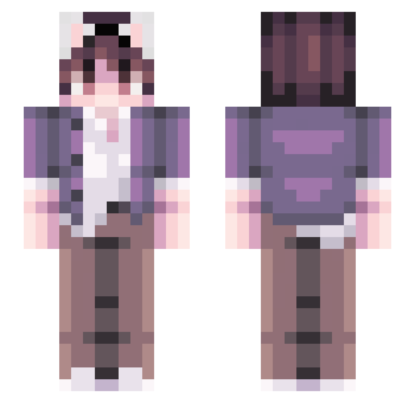 ZeQing__ Minecraft skin, front and back view