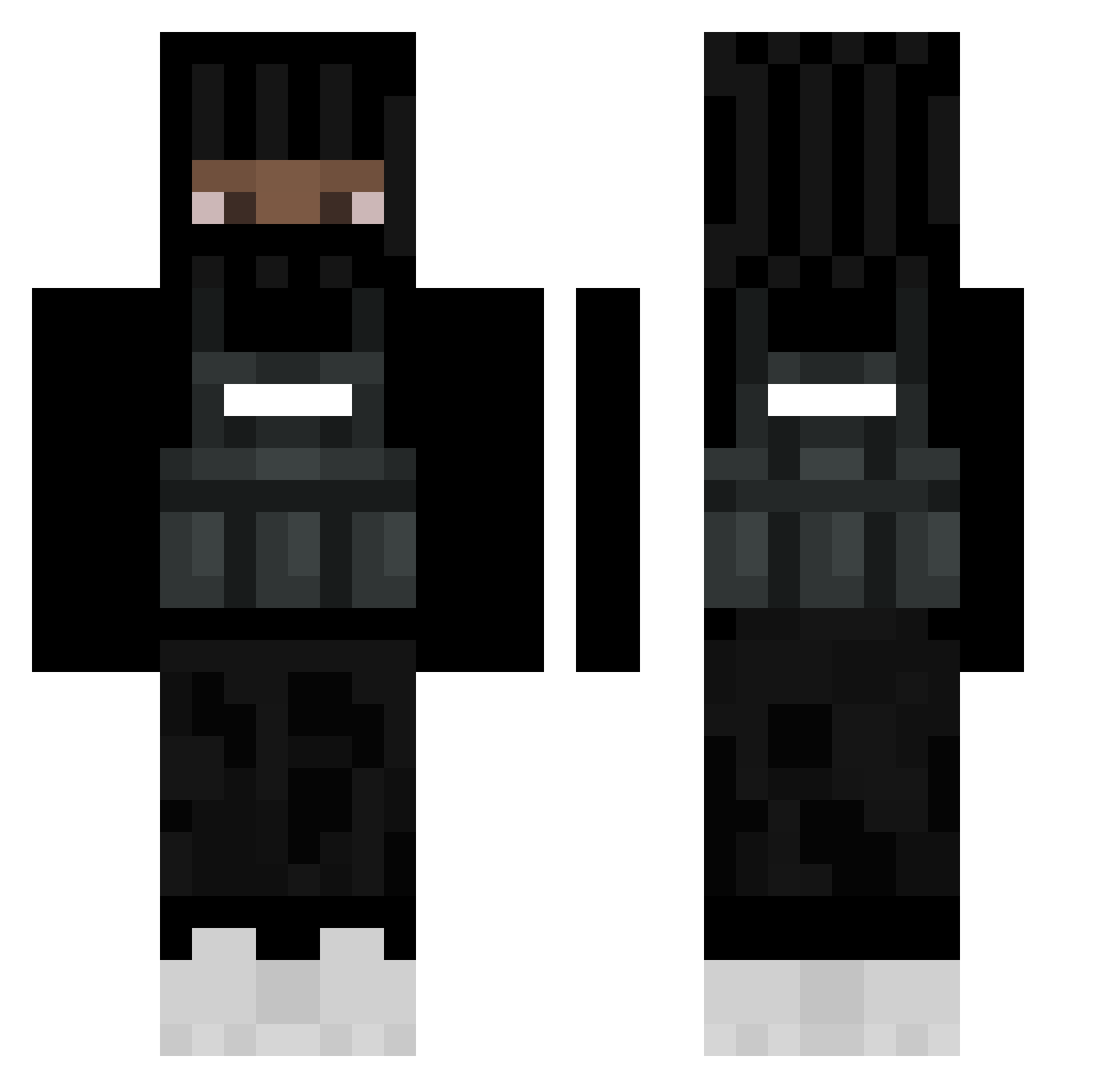 Adam146 Minecraft skin, front and back view
