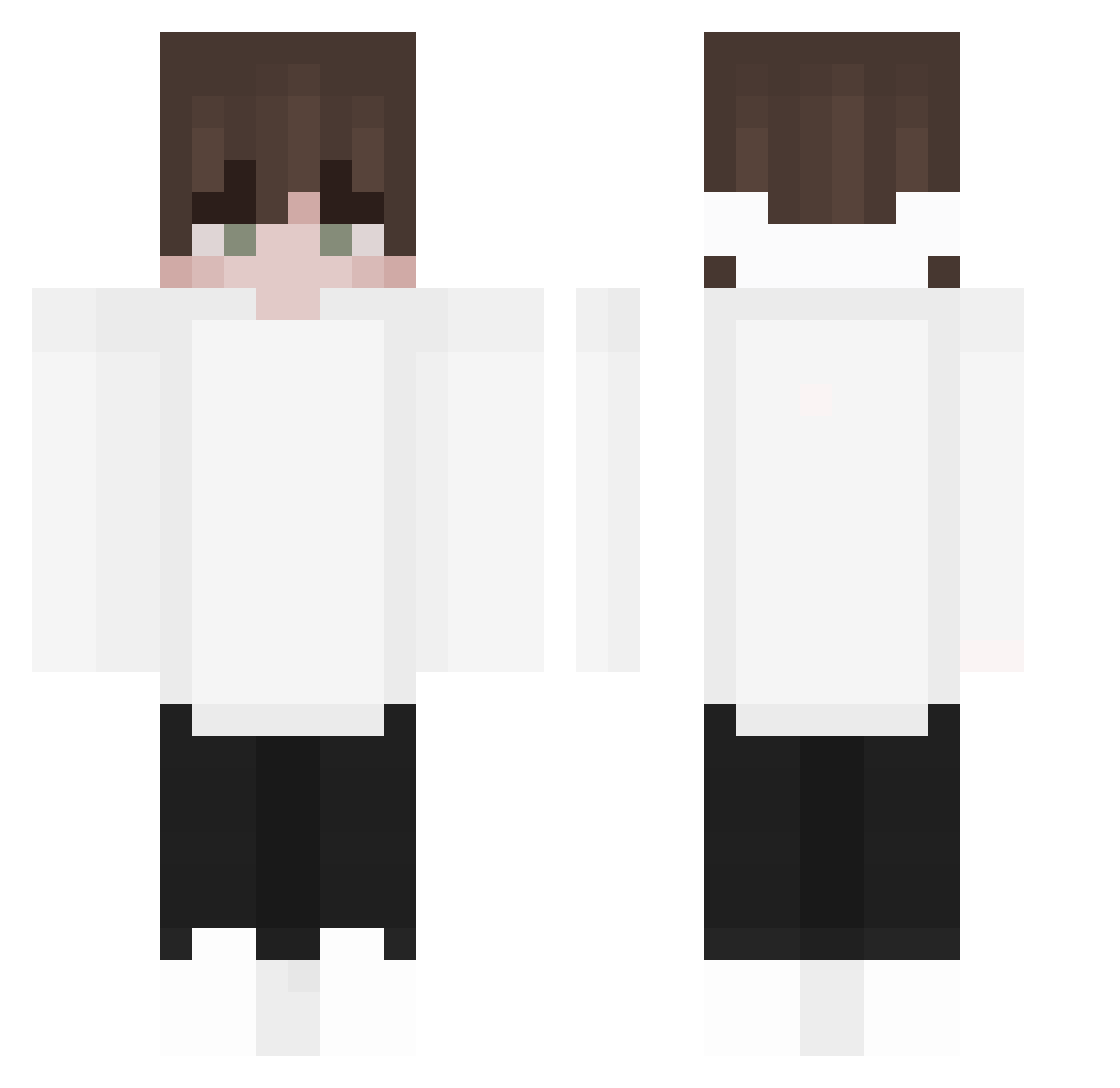 reaLAOMINE Minecraft skin, front and back view