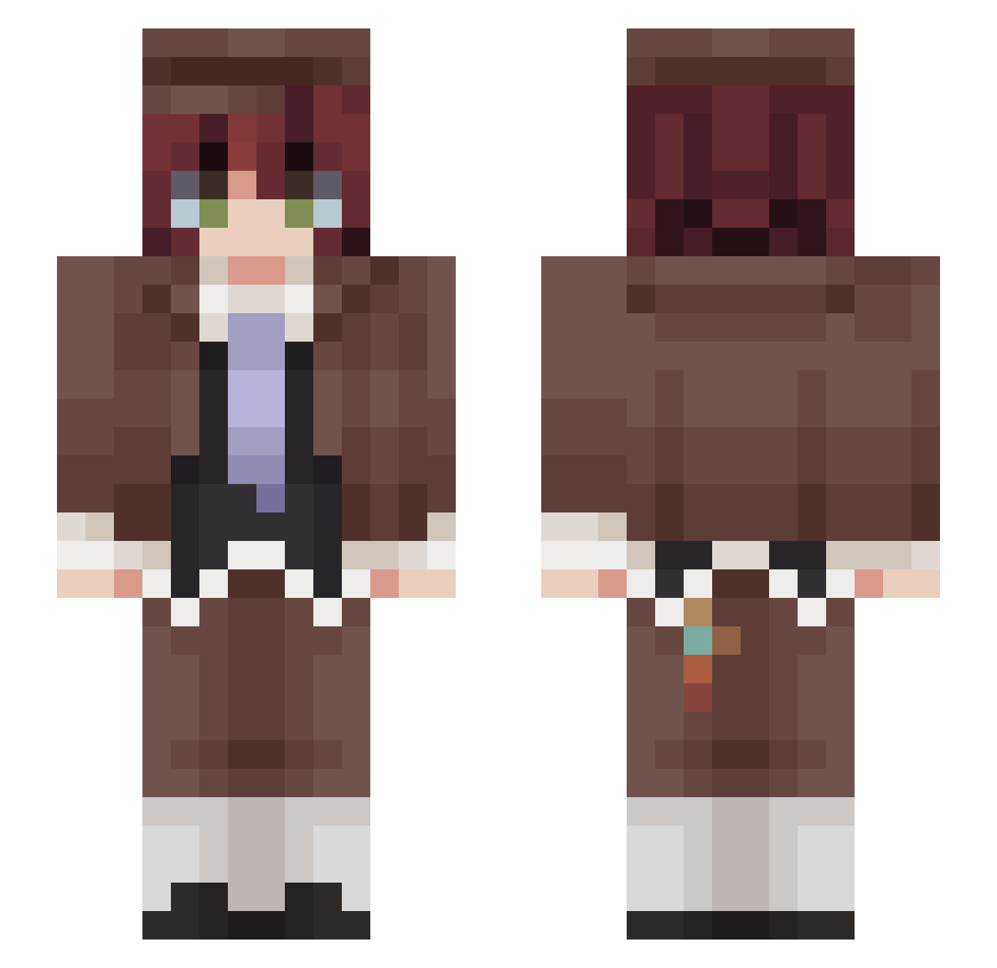 Ramposano Minecraft skin, front and back view