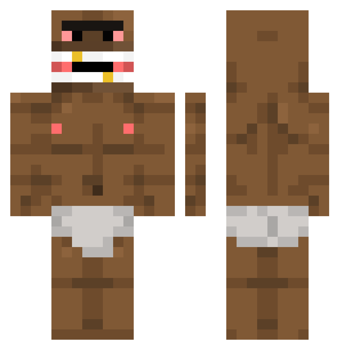flabbyfatboi Minecraft skin, front and back view