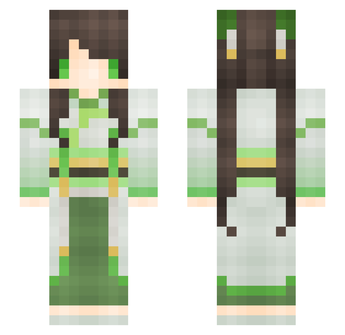 kkzill Minecraft skin, front and back view