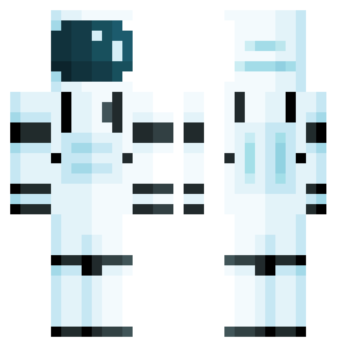 TracklifyReplay2 Minecraft skin, front and back view