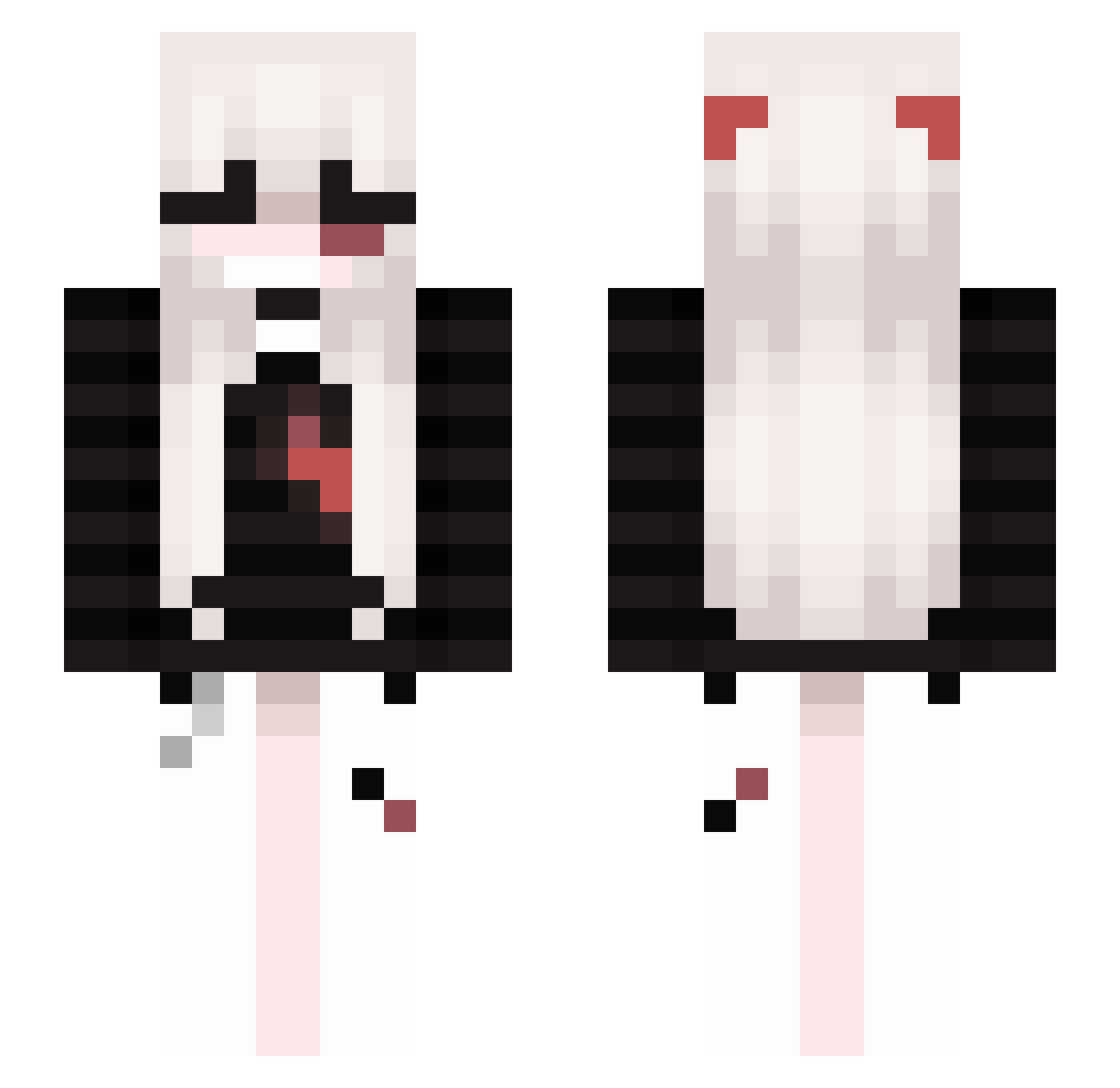oShully Minecraft skin, front and back view