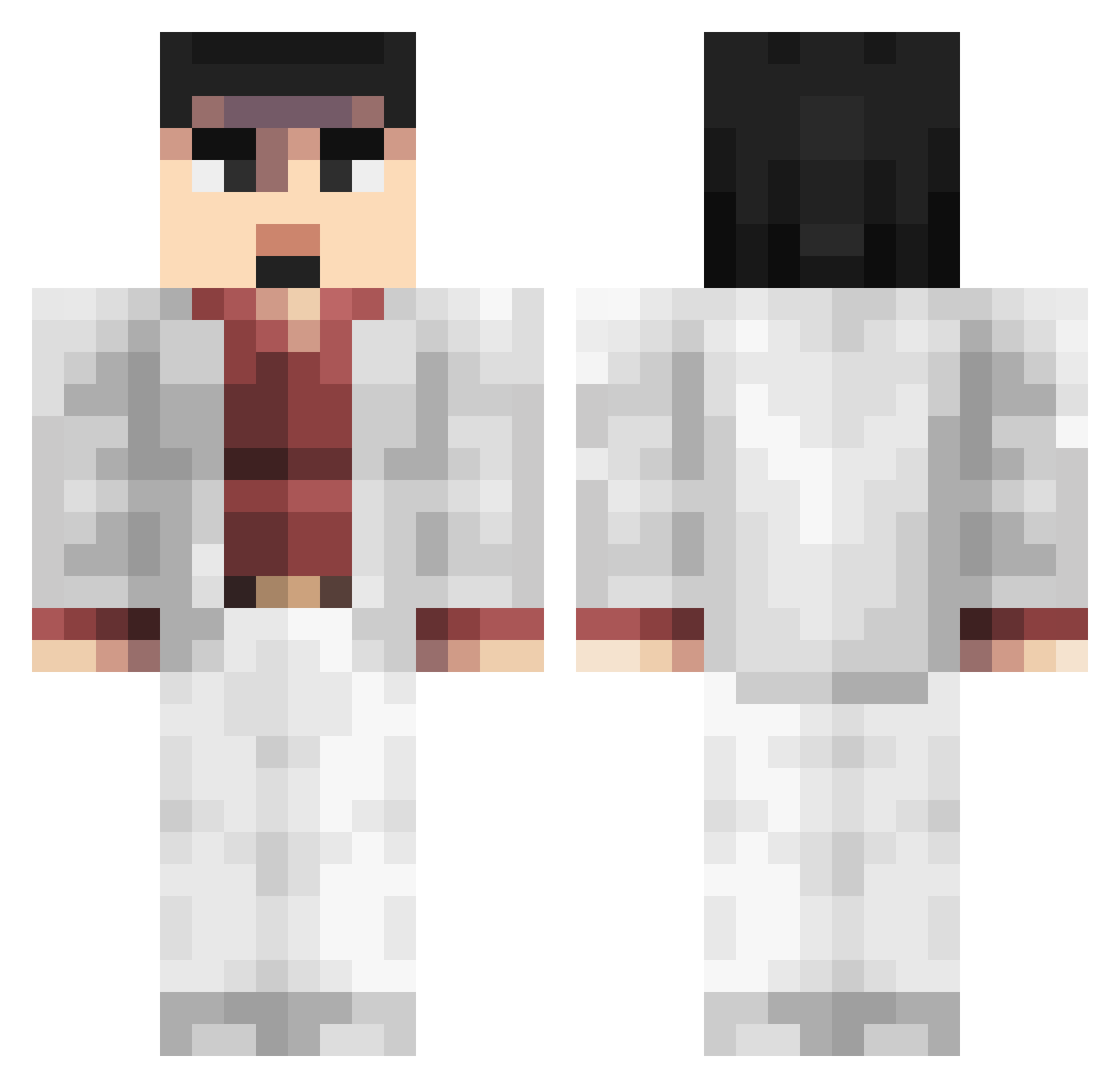 UraniumU92 Minecraft skin, front and back view