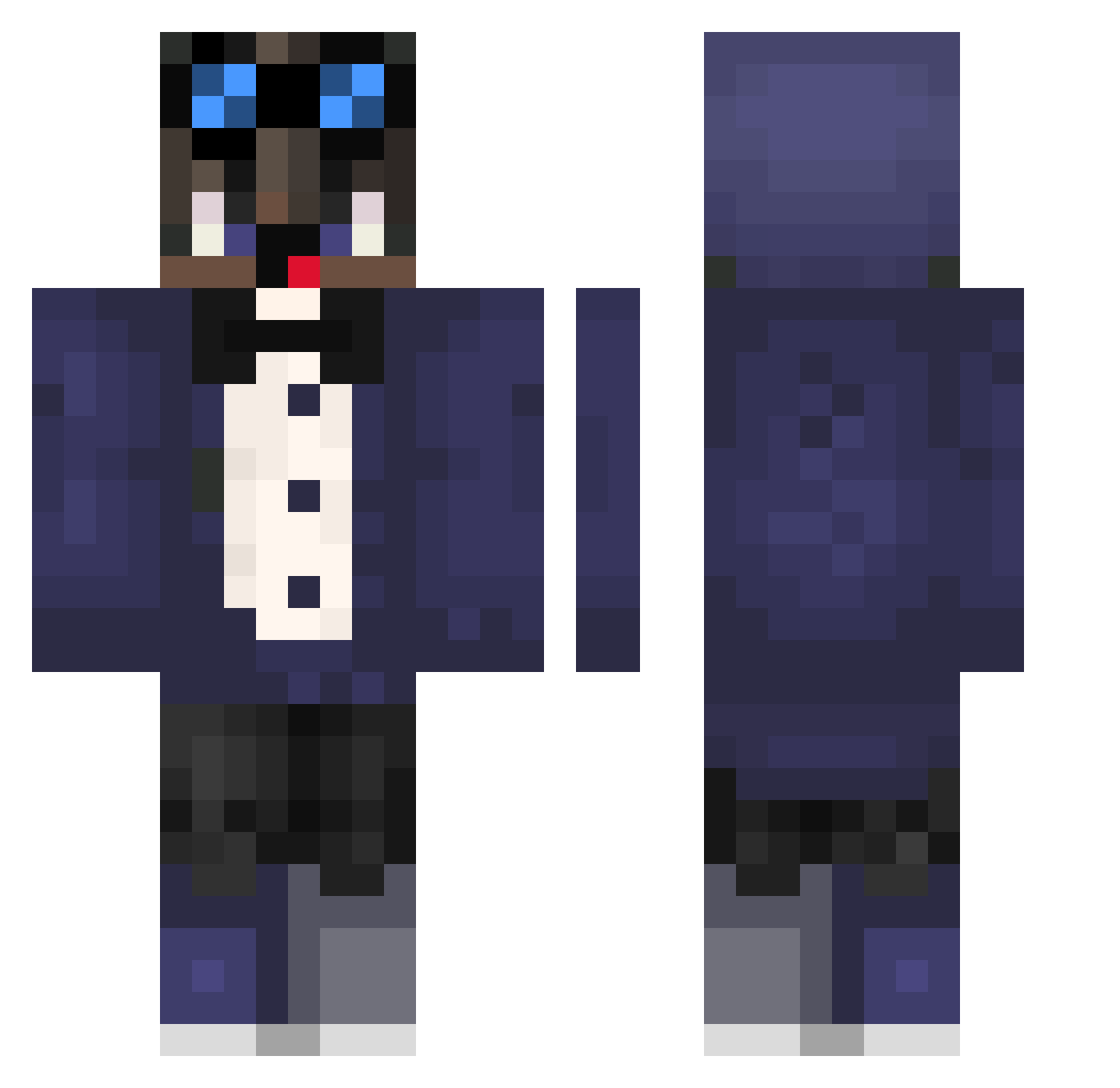 Benvenuto02 Minecraft skin, front and back view