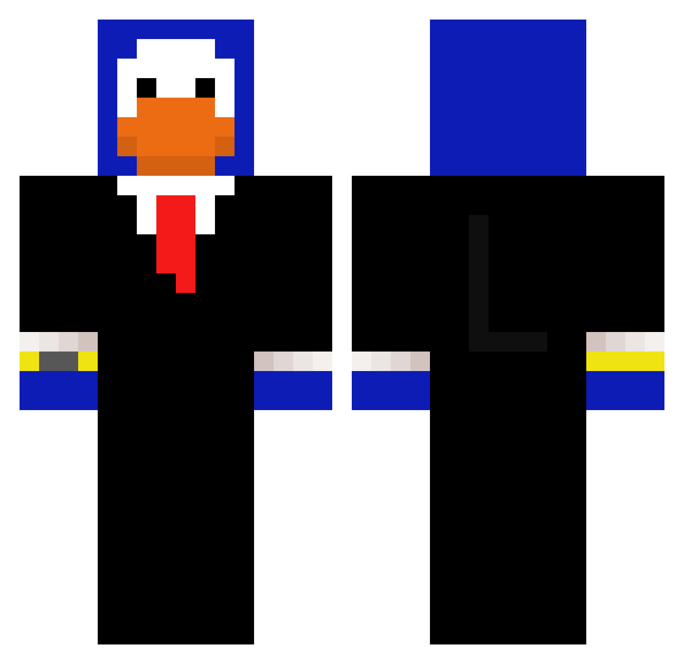 InLuigi787 Minecraft skin, front and back view