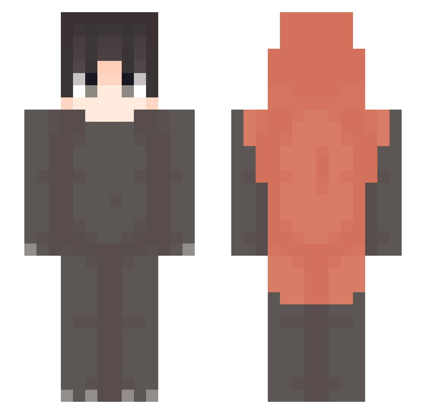 Charmaine Minecraft skin, front and back view