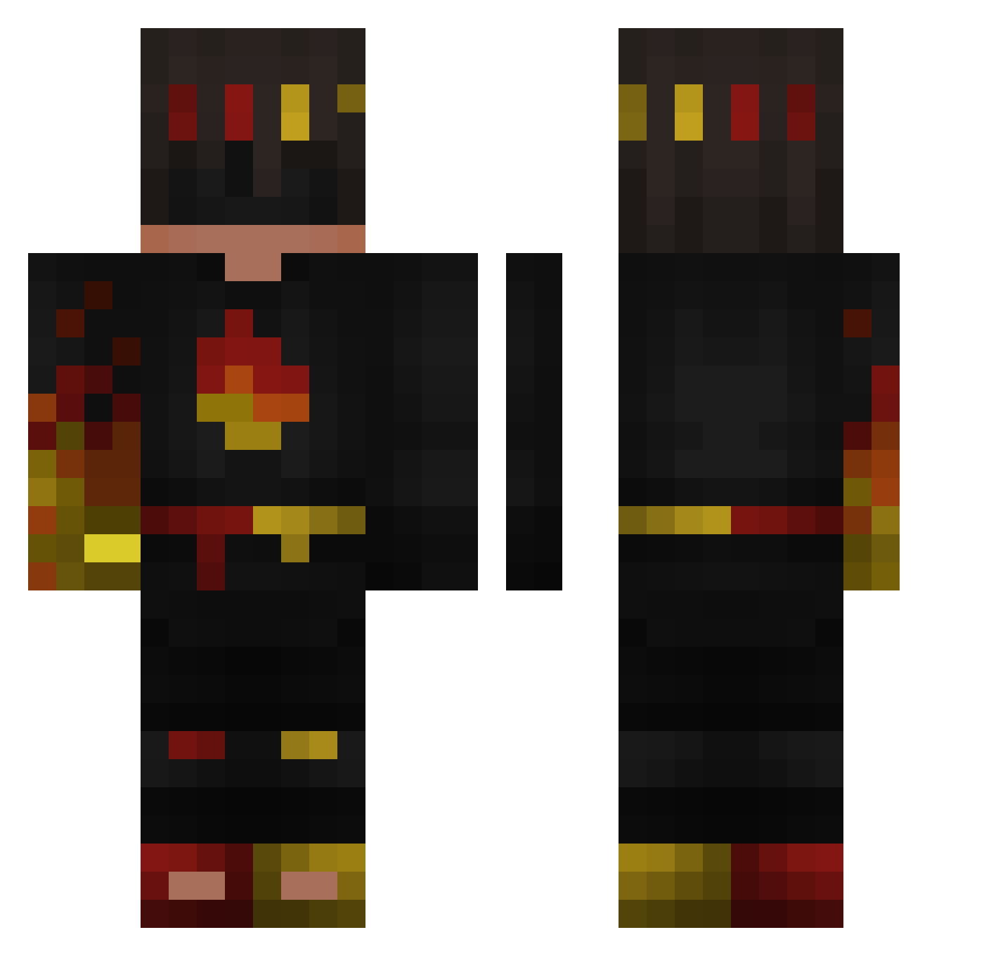 Sculky15 Minecraft skin, front and back view
