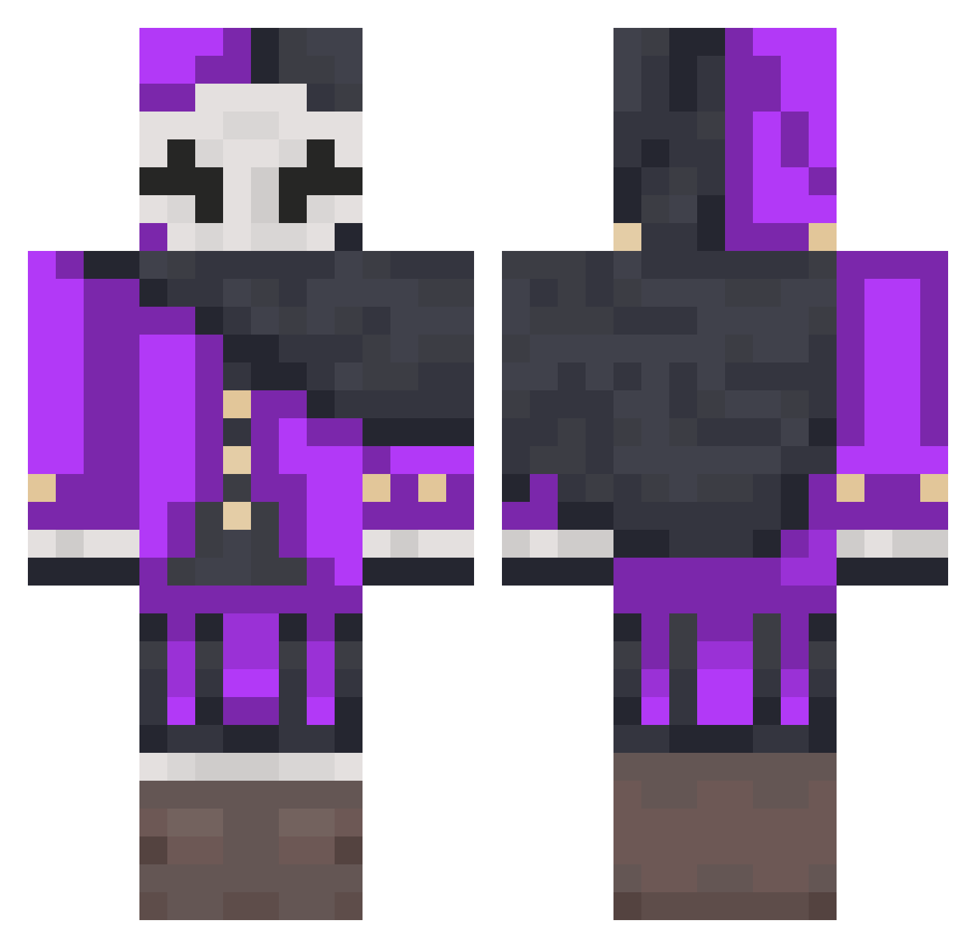 _Nihilanth Minecraft skin, front and back view