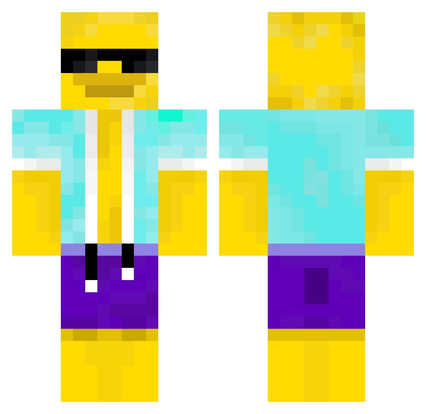 SuperStruppi35 Minecraft skin, front and back view