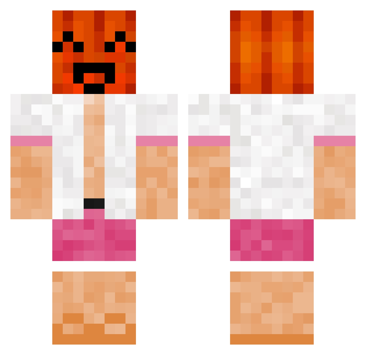 Penguin_tam3r Minecraft skin, front and back view
