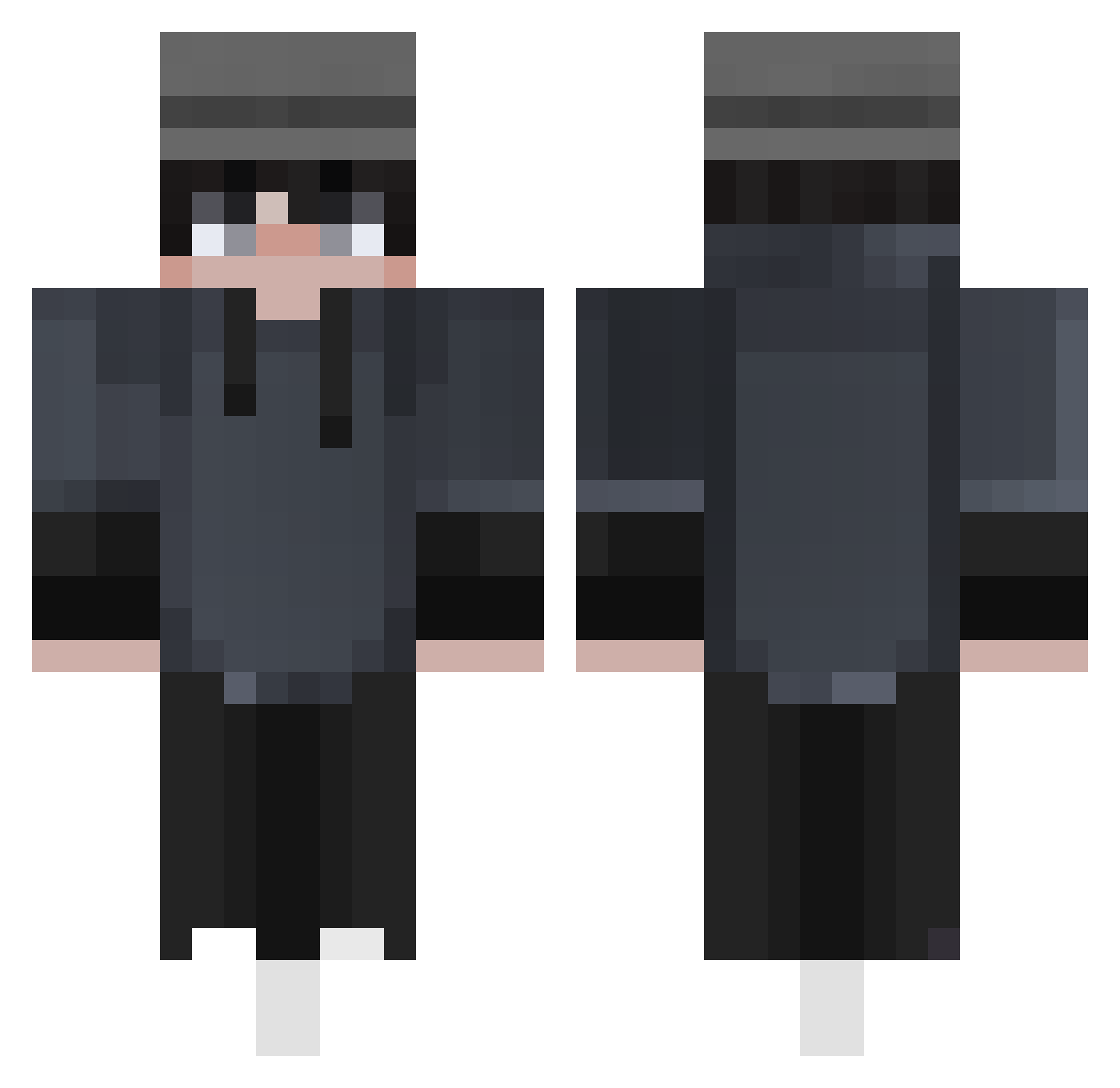 TrezyYT Minecraft skin, front and back view