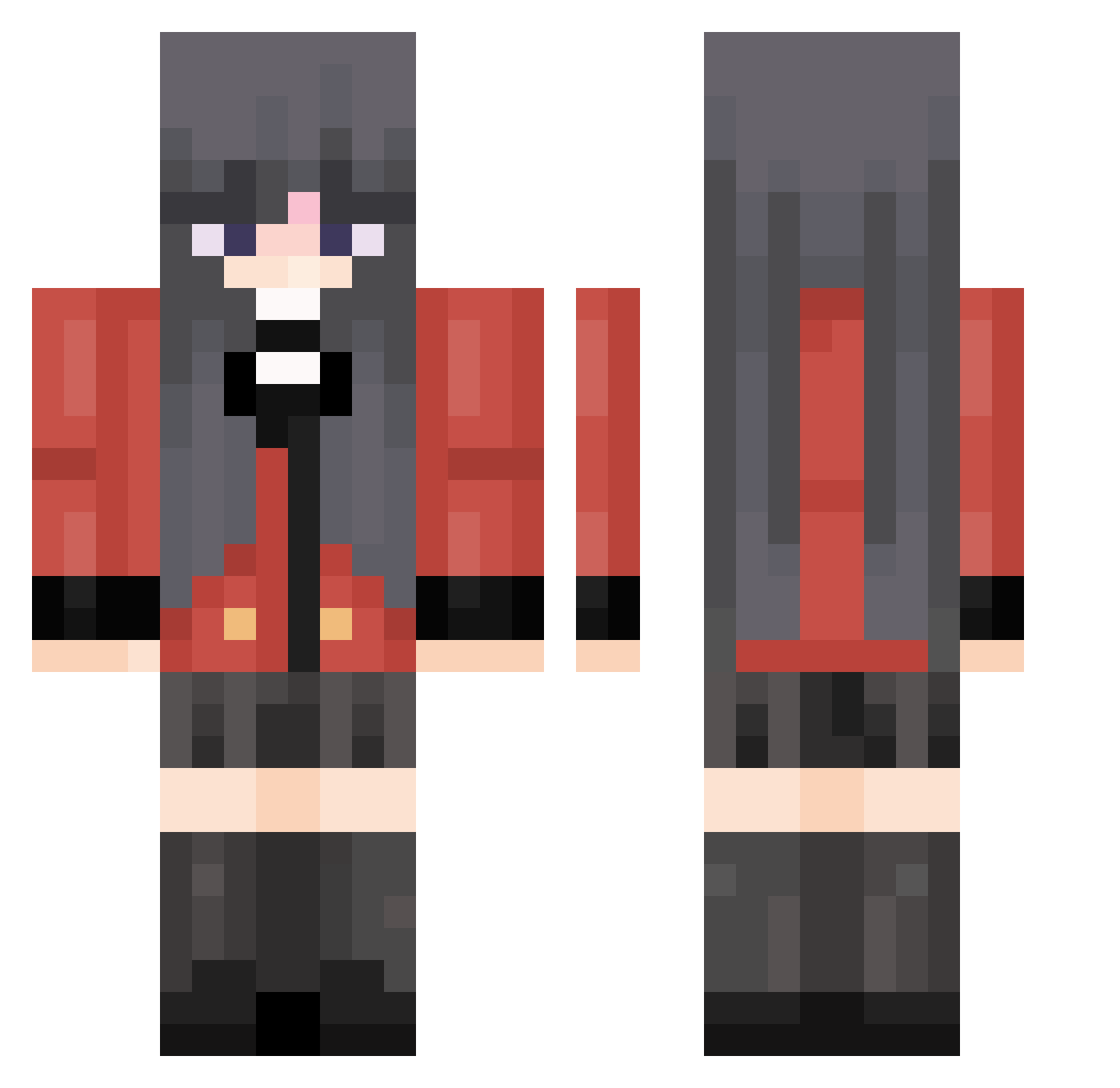 JAMMYPANTS69 Minecraft skin, front and back view