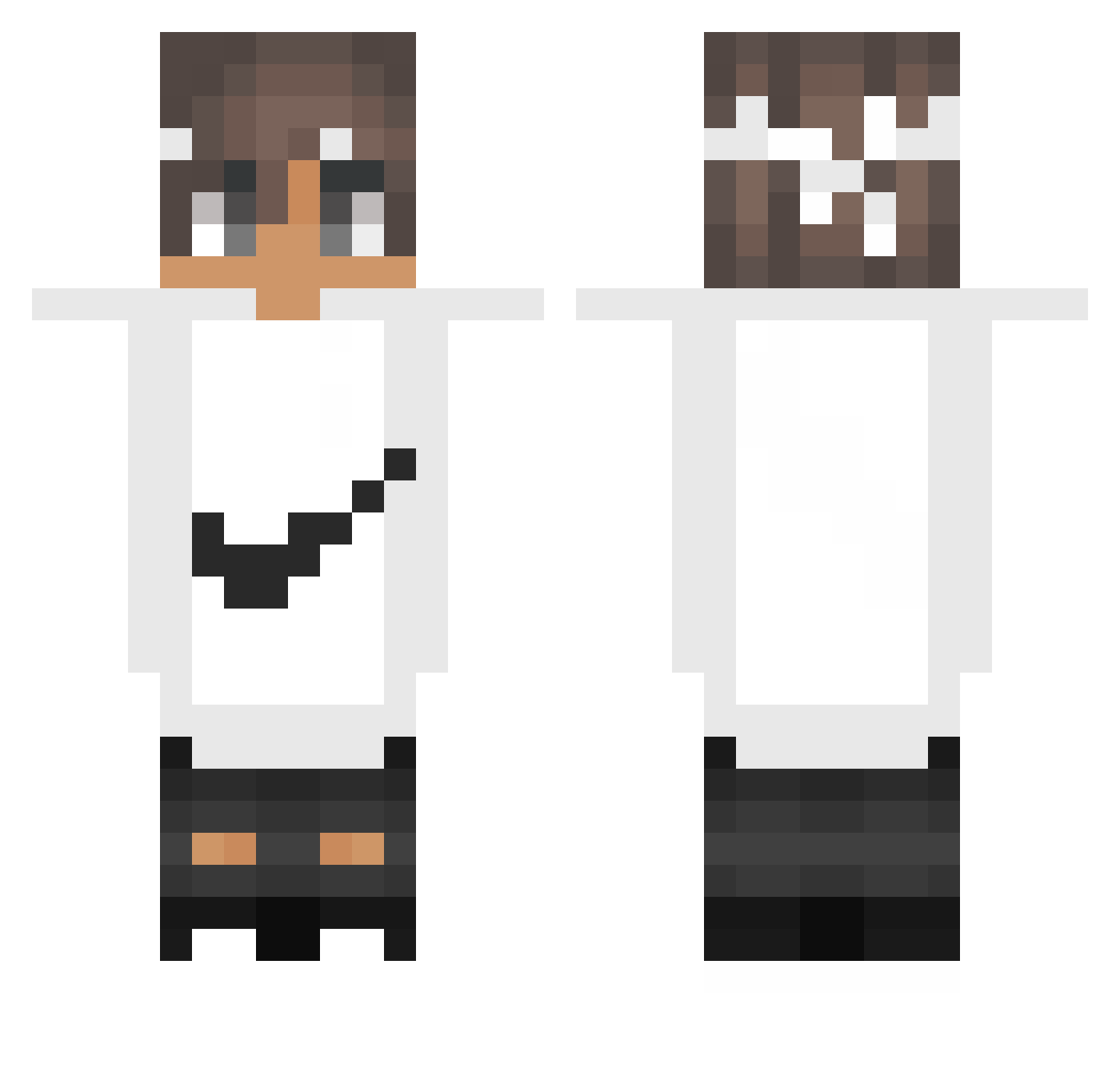 Iock Minecraft skin, front and back view
