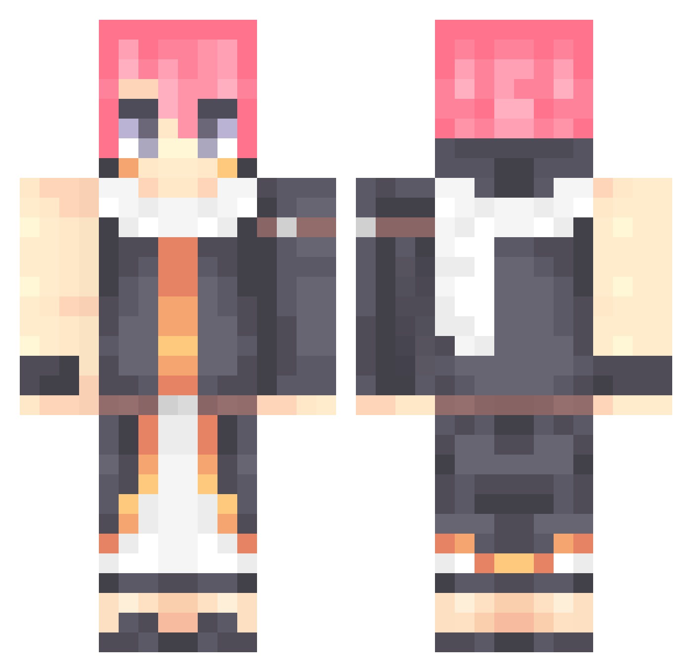 togami2 Minecraft skin, front and back view