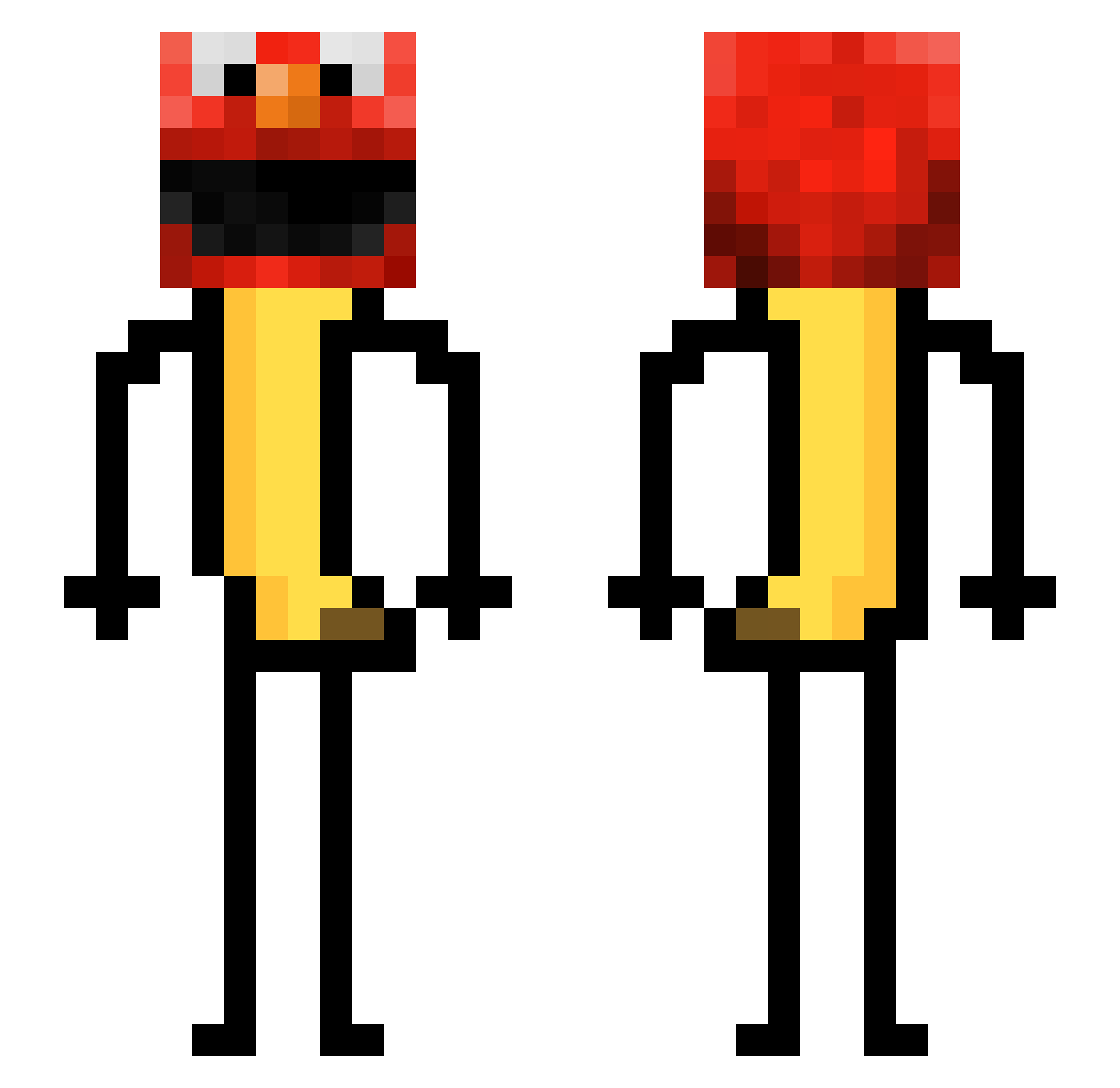 9_Inch_Potato Minecraft skin, front and back view