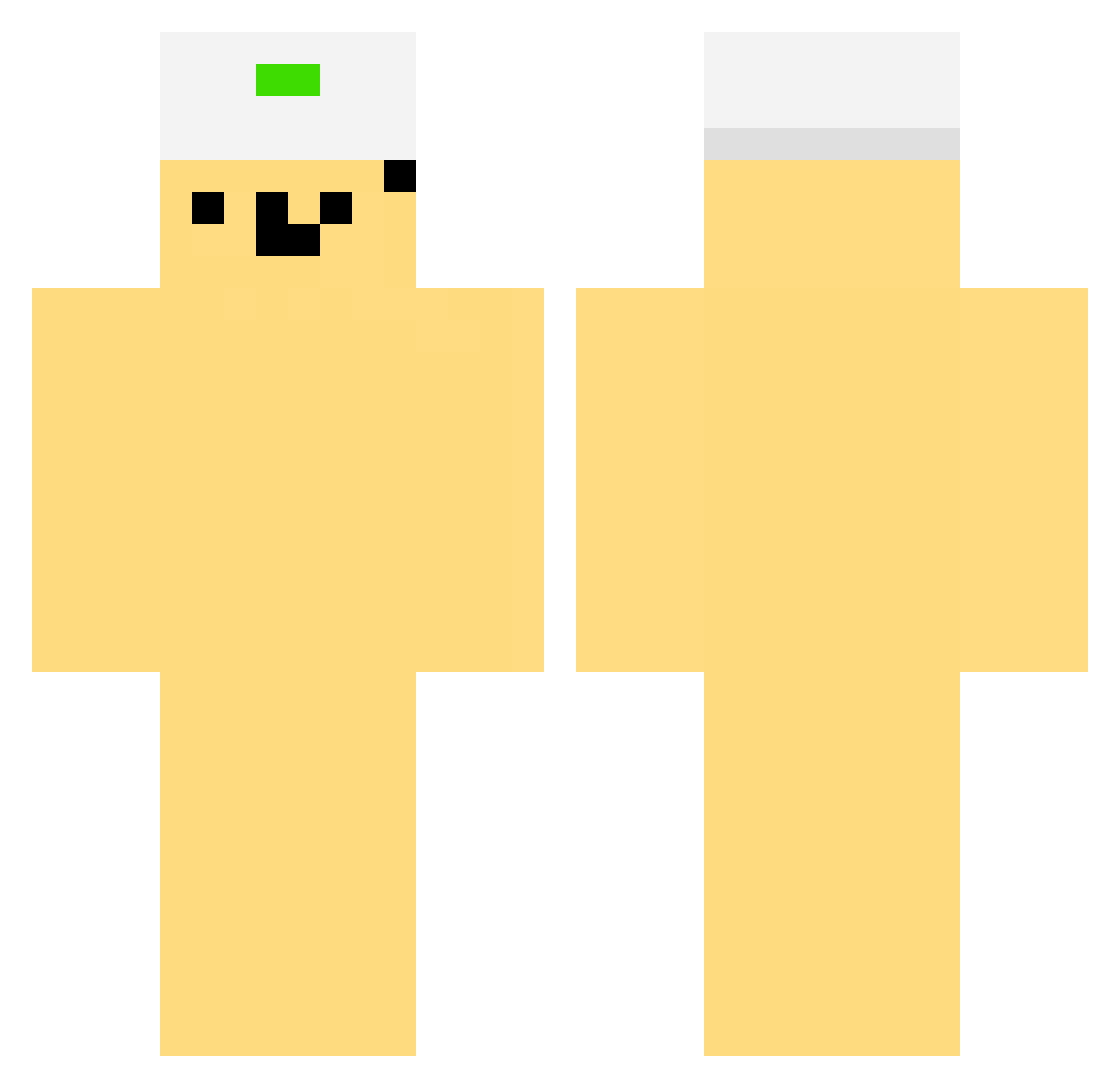 Uraa Minecraft skin, front and back view