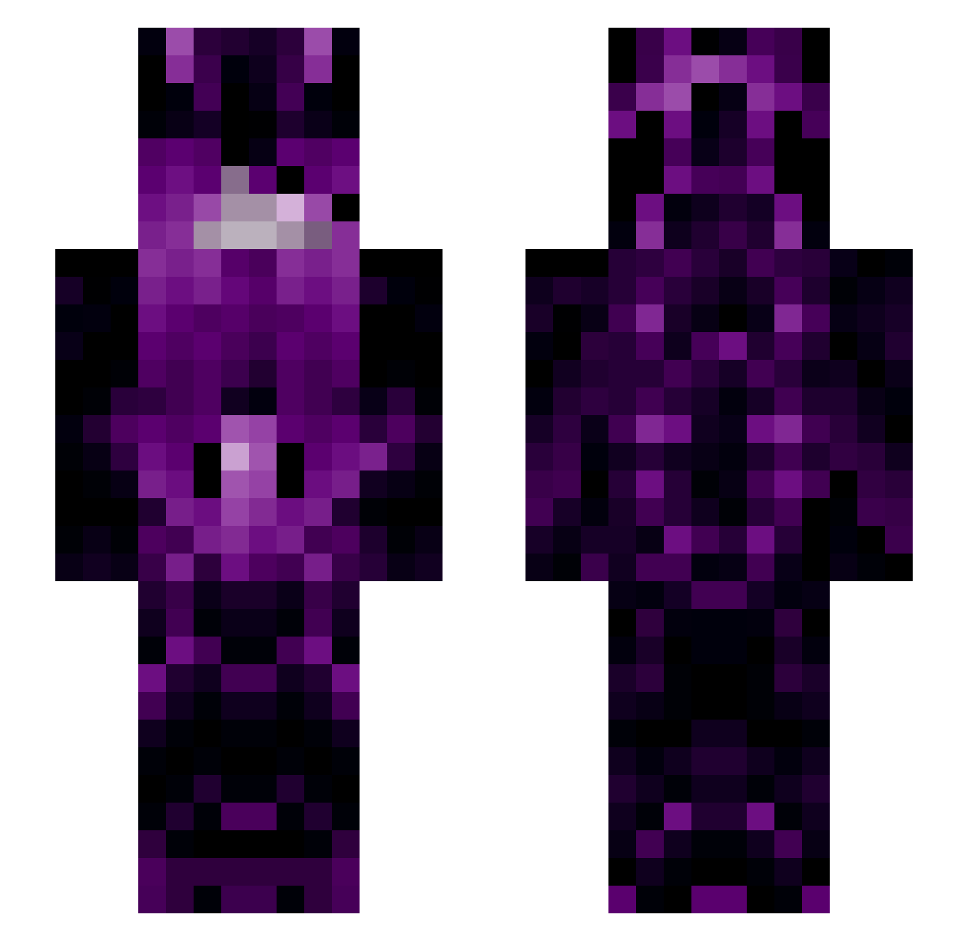 TwinxYT Minecraft skin, front and back view