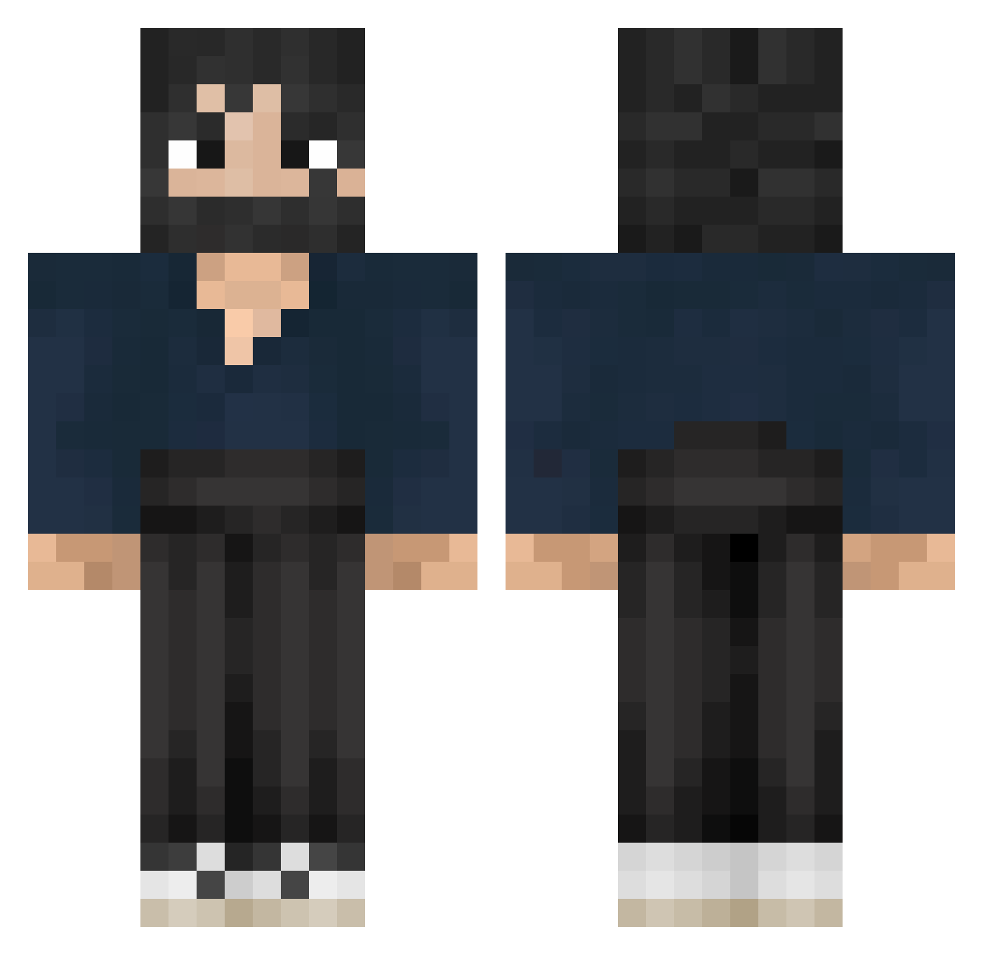 lion1245 Minecraft skin, front and back view