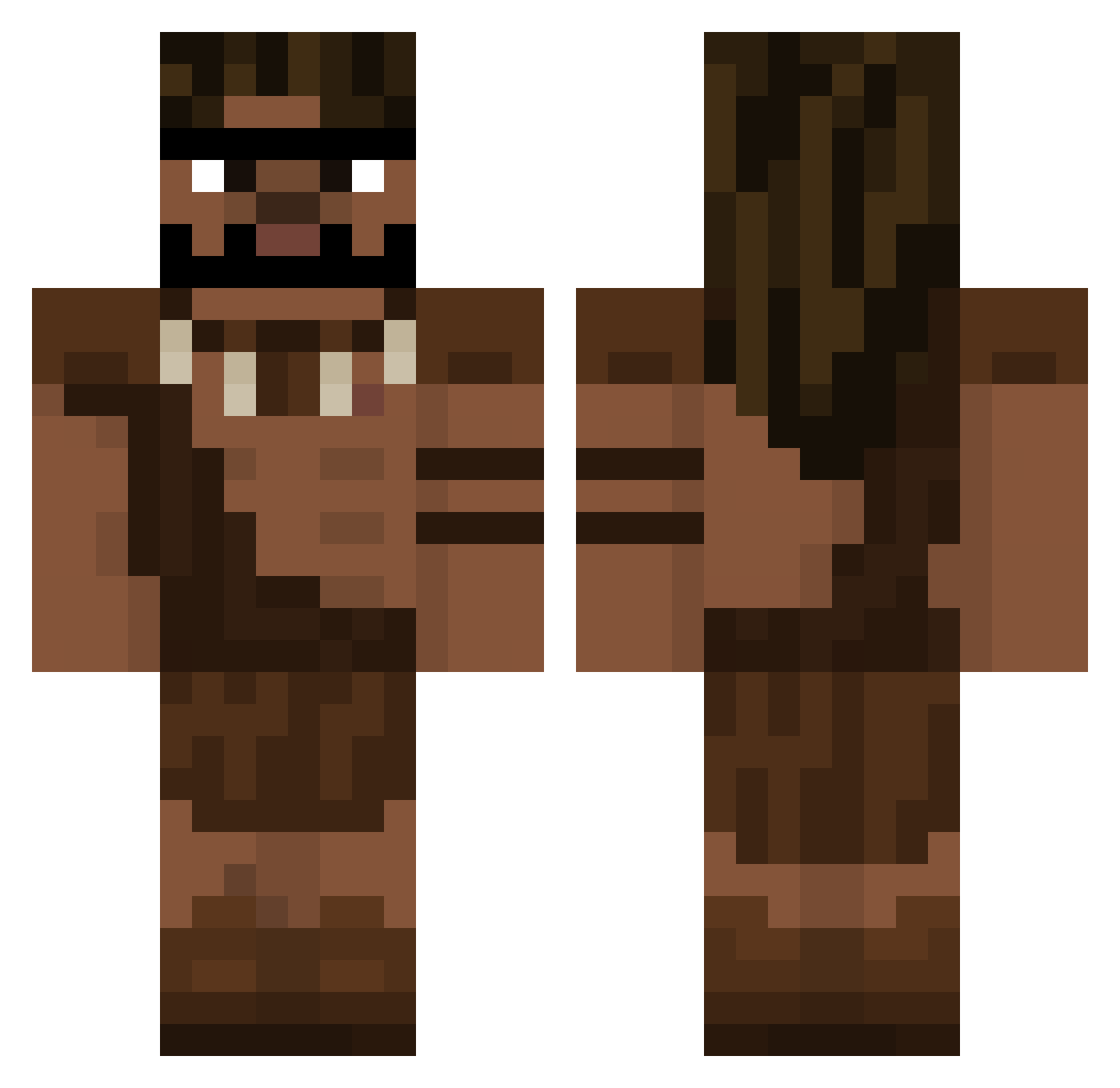 _Wet_Bread_ Minecraft skin, front and back view