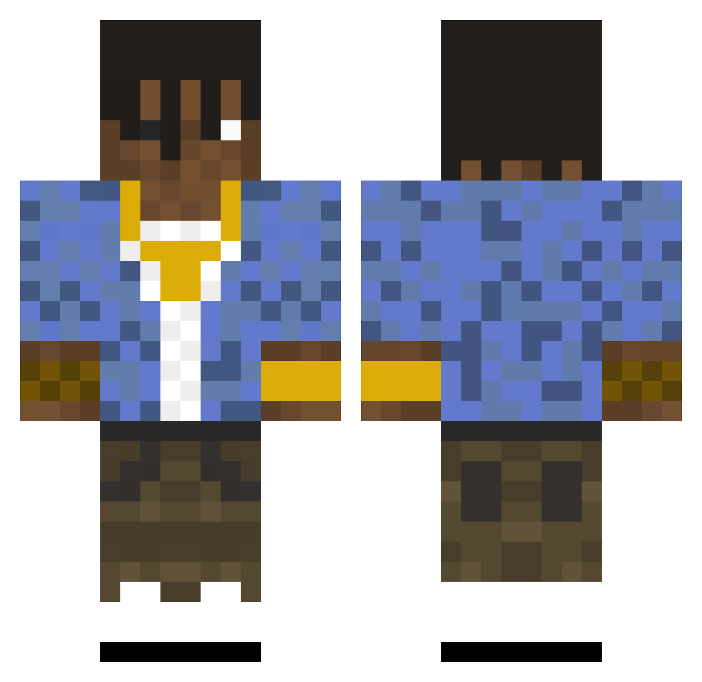 Silverr__ Minecraft skin, front and back view