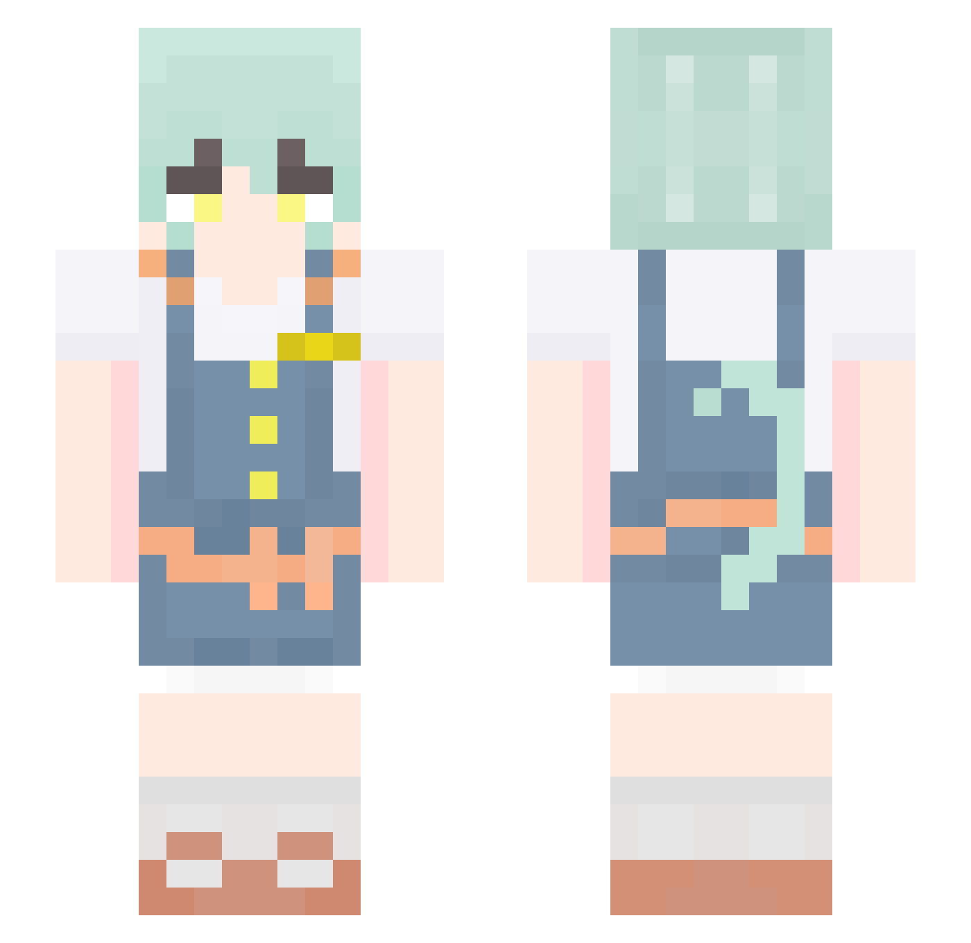 possuidaloli Minecraft skin, front and back view
