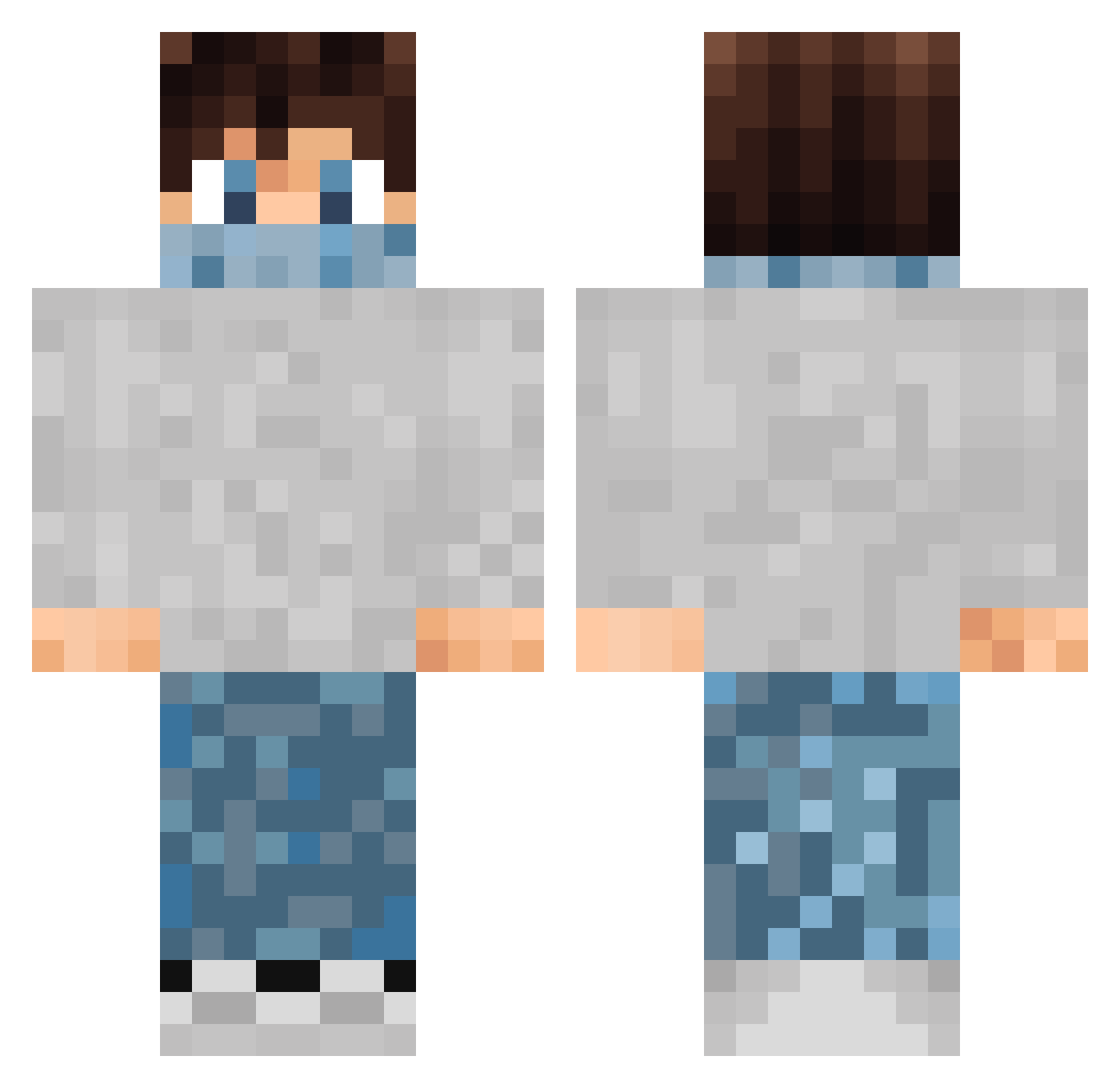 SLProXX Minecraft skin, front and back view