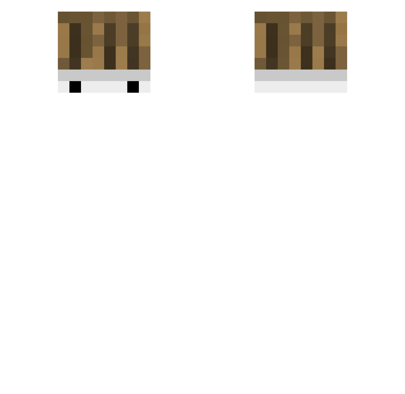 RunterVonMyRasen Minecraft skin, front and back view