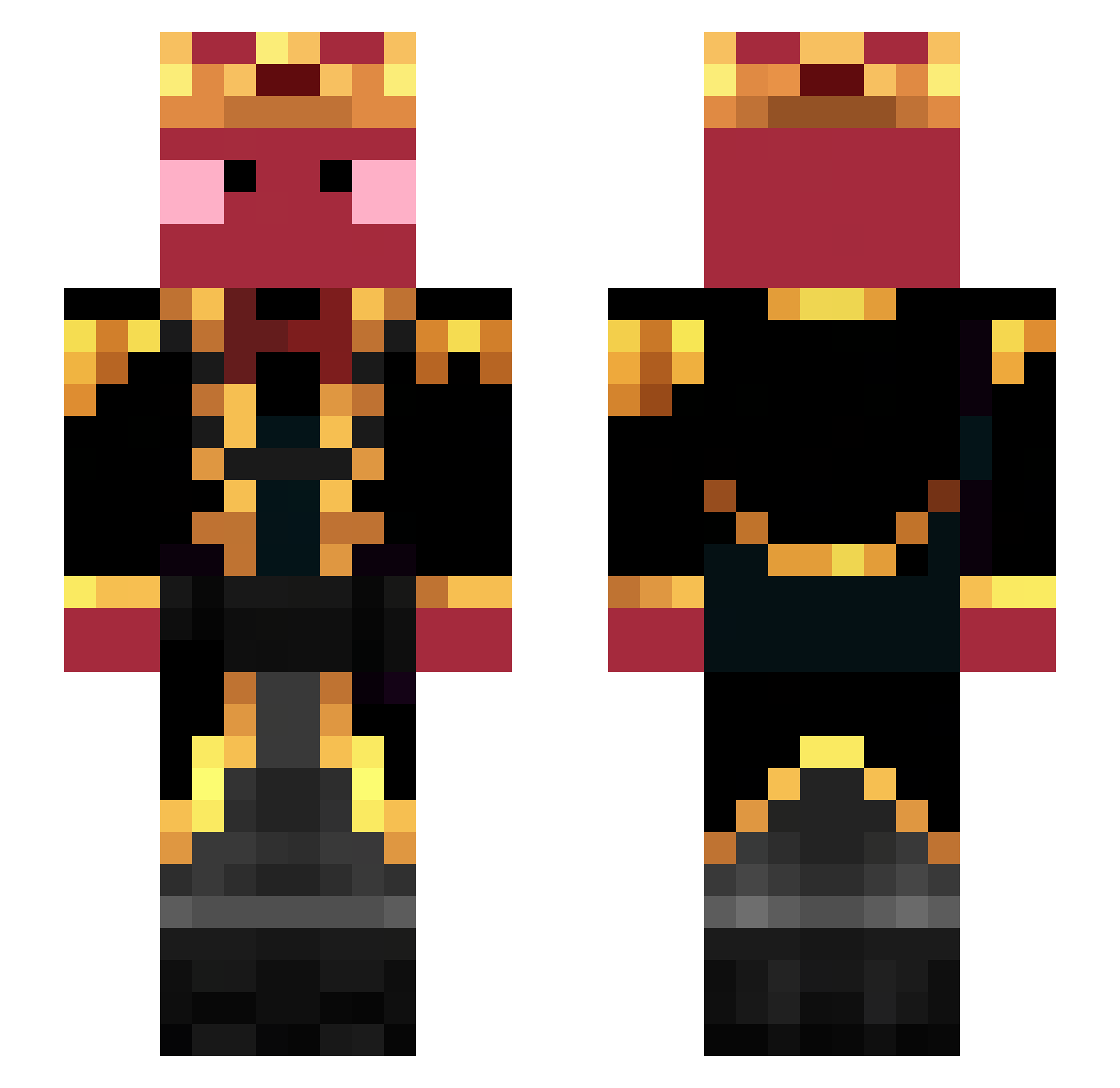 spillyourcoffee Minecraft skin, front and back view