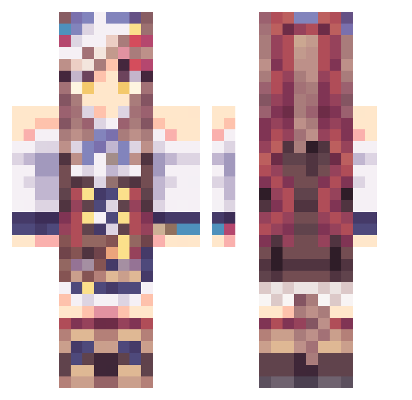 itzUltimate Minecraft skin, front and back view