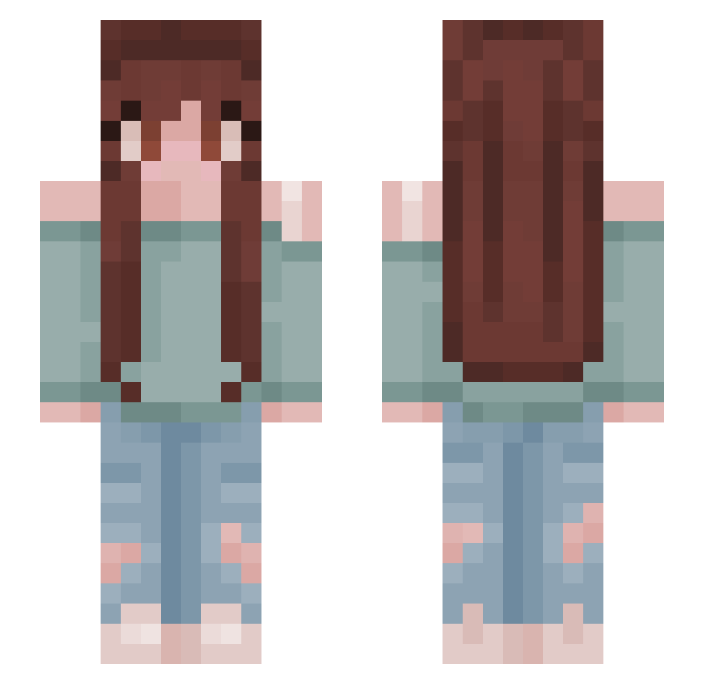 Roses2016 Minecraft skin, front and back view