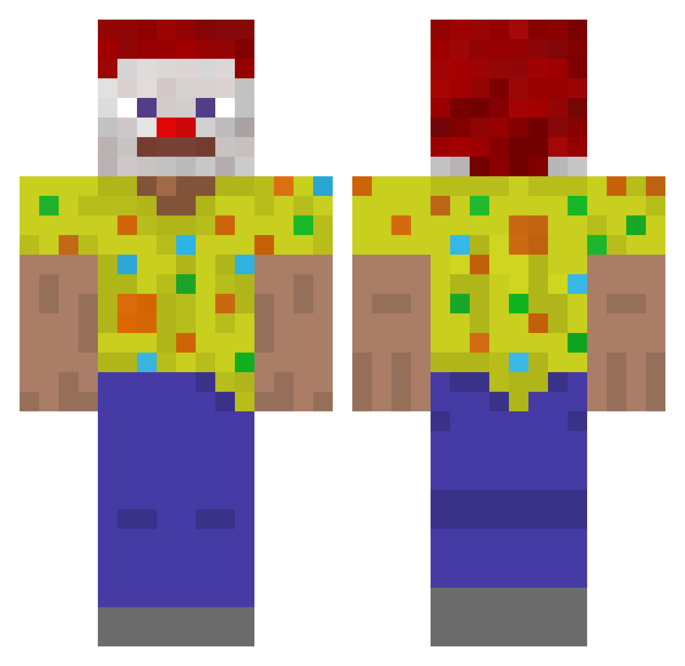 p0larny Minecraft skin, front and back view