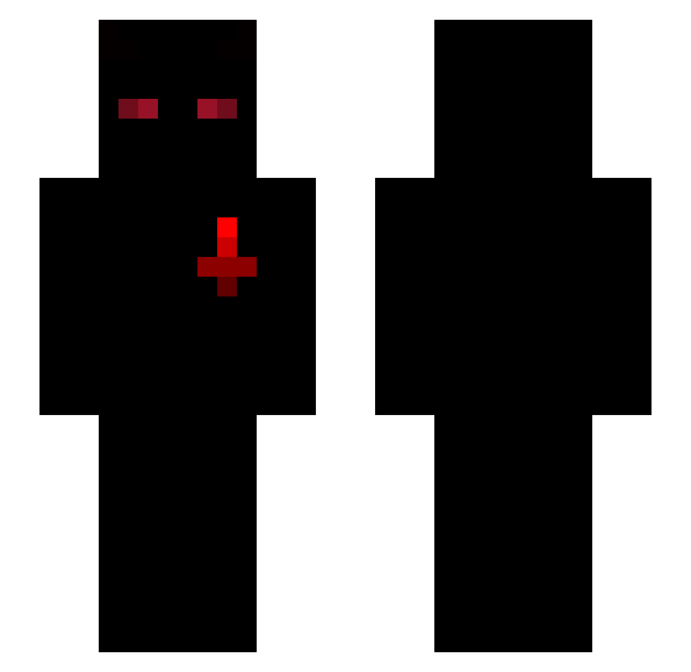 Zombiefied_Taco Minecraft skin, front and back view
