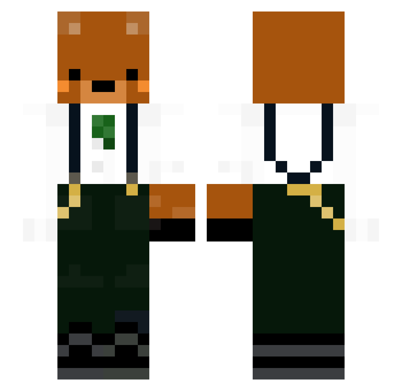 Ribeye55 Minecraft skin, front and back view