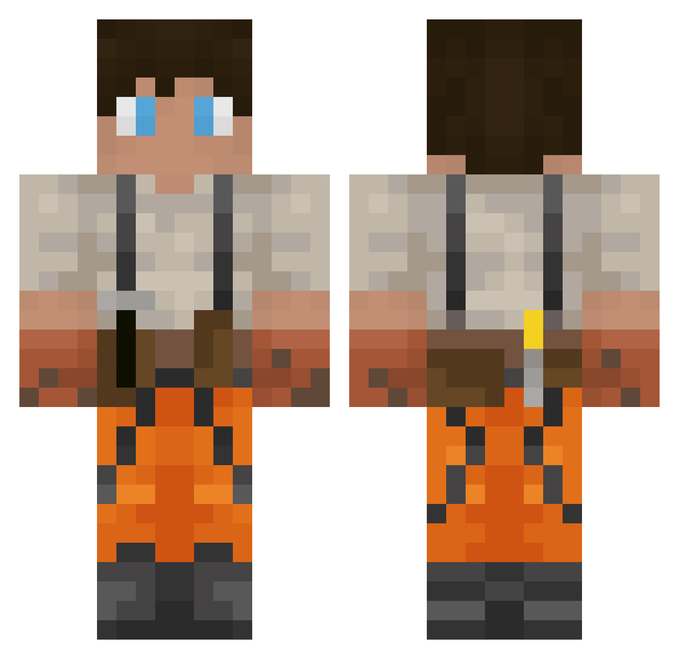ArqSanti615 Minecraft skin, front and back view