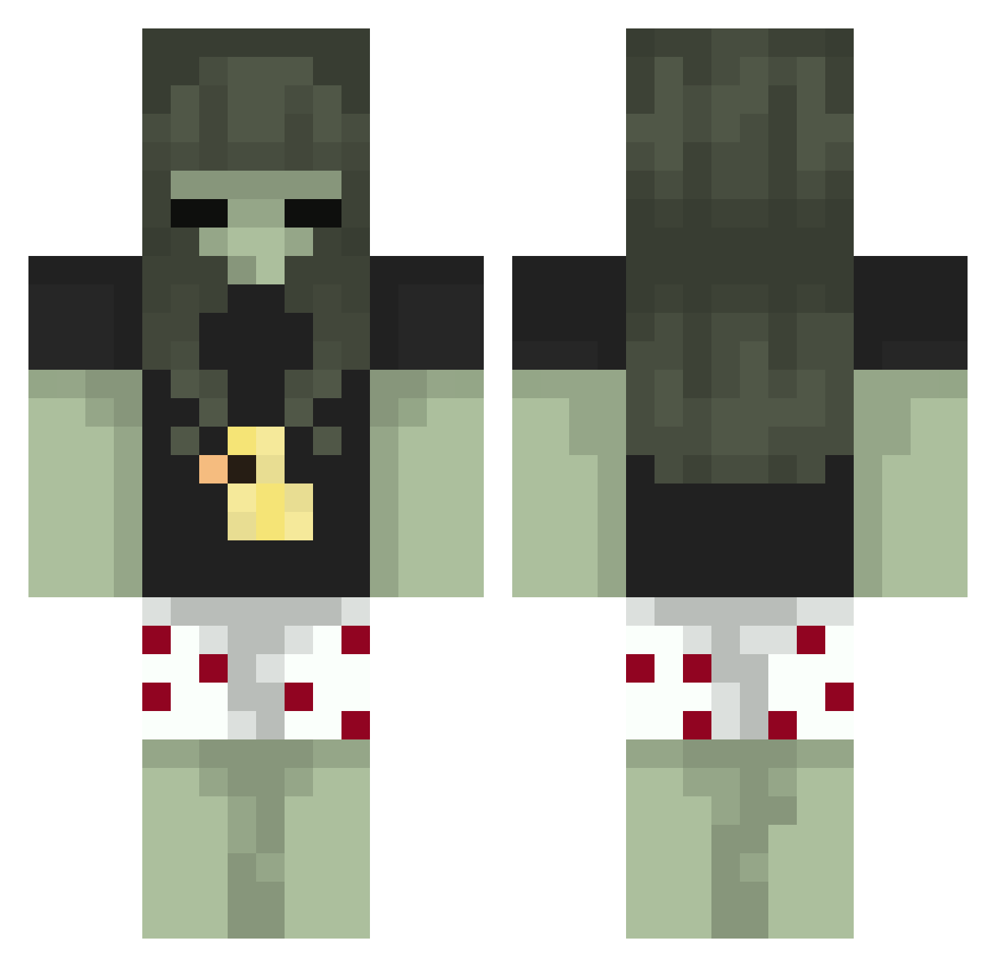 MissingBucket21 Minecraft skin, front and back view