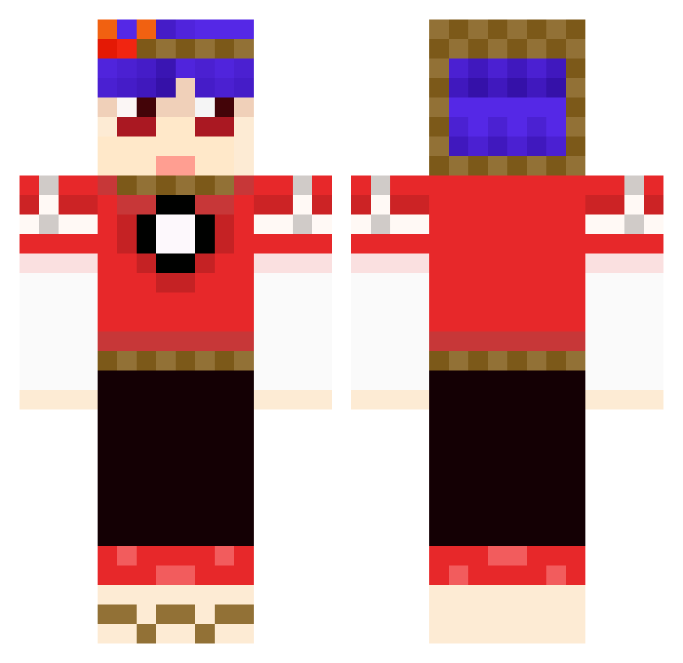 Proposals Minecraft skin, front and back view