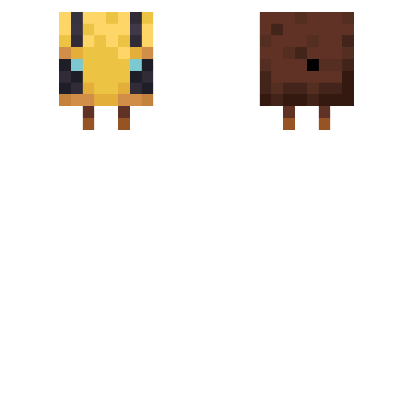 TeaWithTheBee Minecraft skin, front and back view