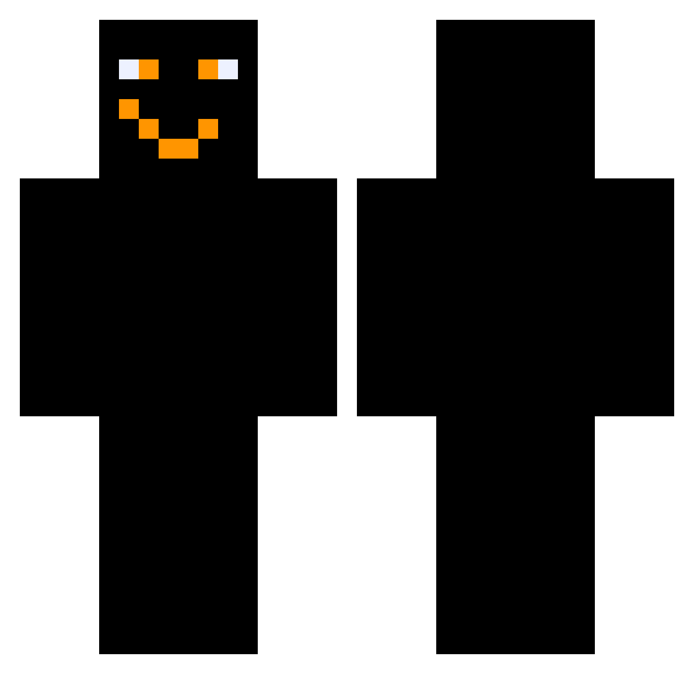 PinkM0nk3y Minecraft skin, front and back view