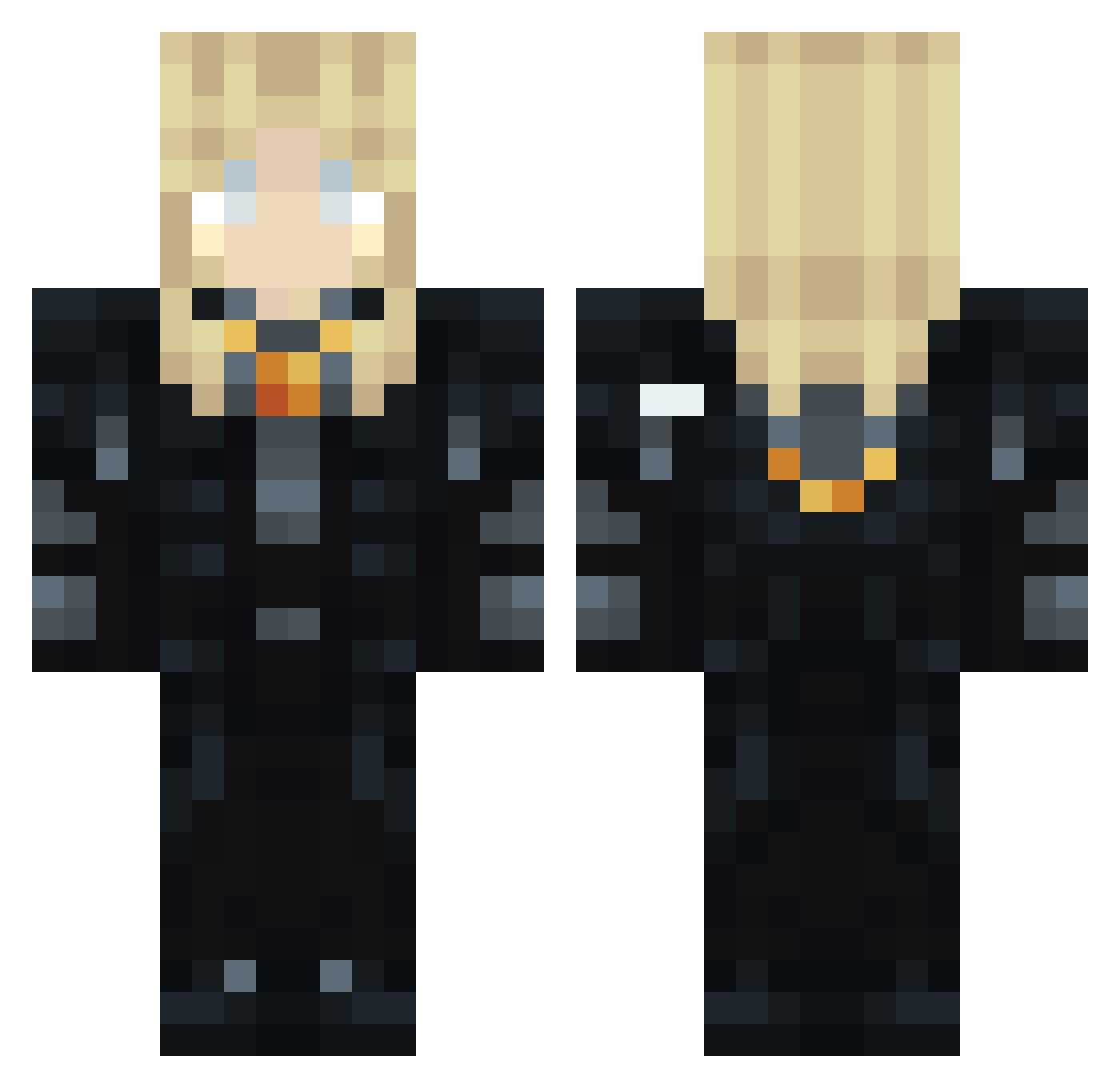 wompsnot Minecraft skin, front and back view