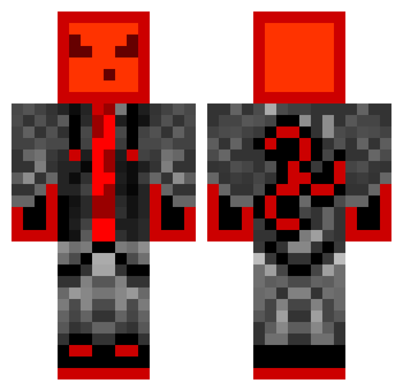 Titillate Minecraft skin, front and back view