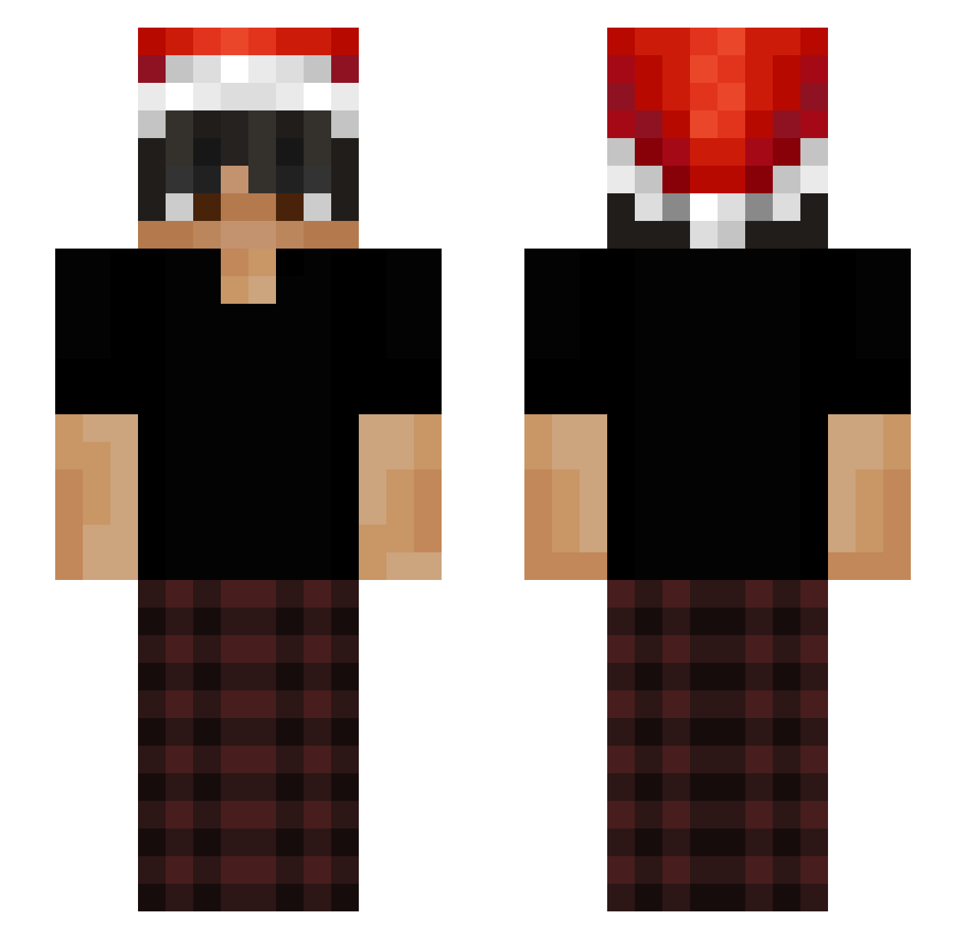 Nlaz Minecraft skin, front and back view