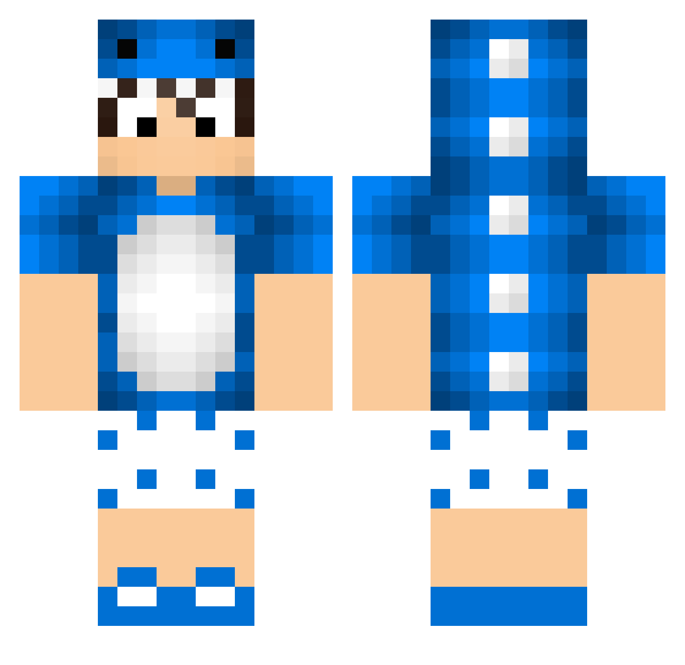 Garciano Minecraft skin, front and back view