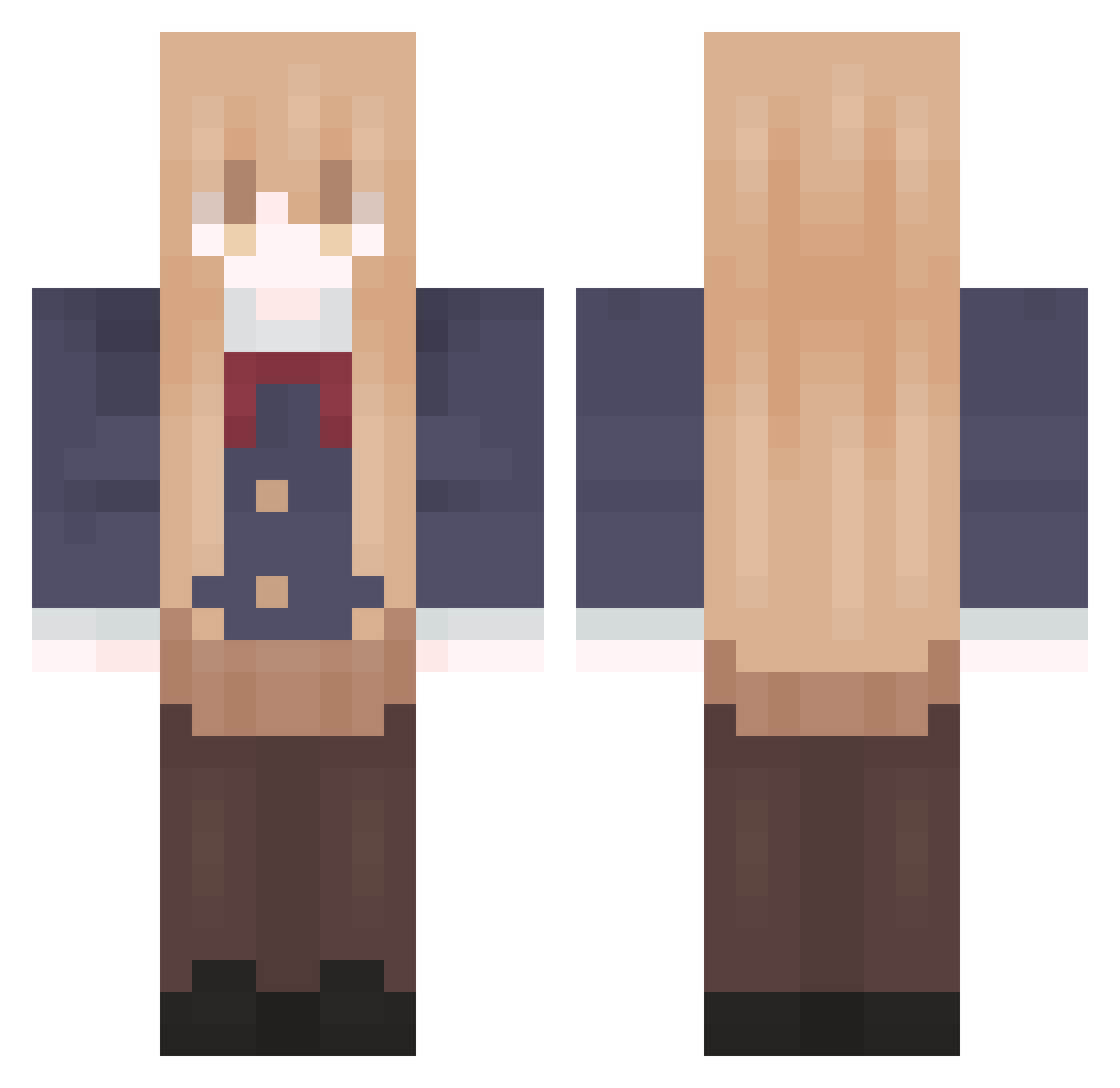 A1sh1t3ru Minecraft skin, front and back view