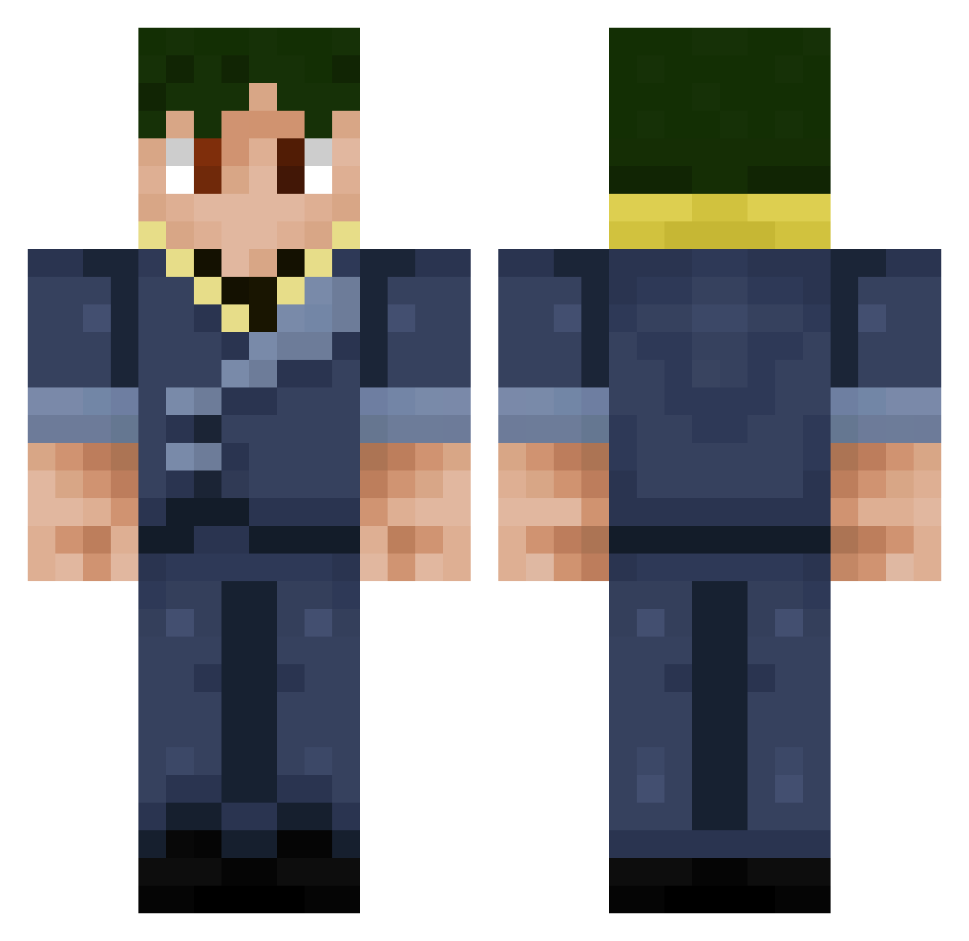 SilverShotaro Minecraft skin, front and back view