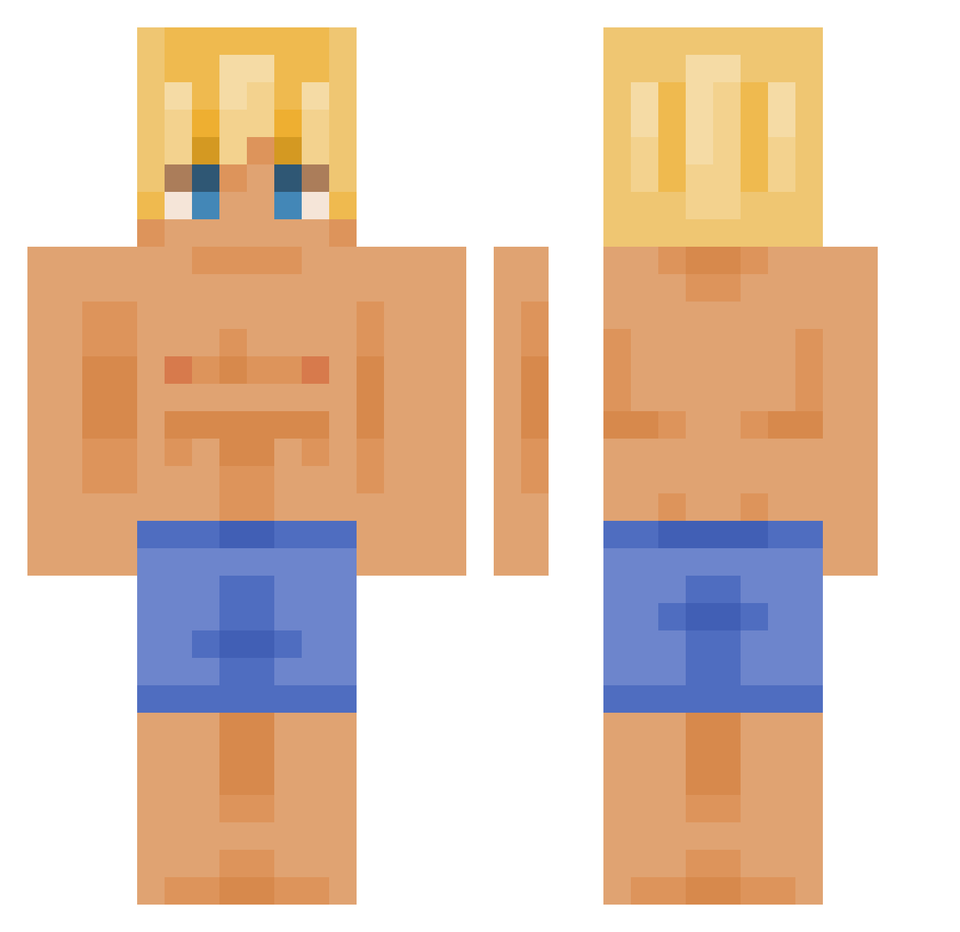 KriegerJeans414 Minecraft skin, front and back view