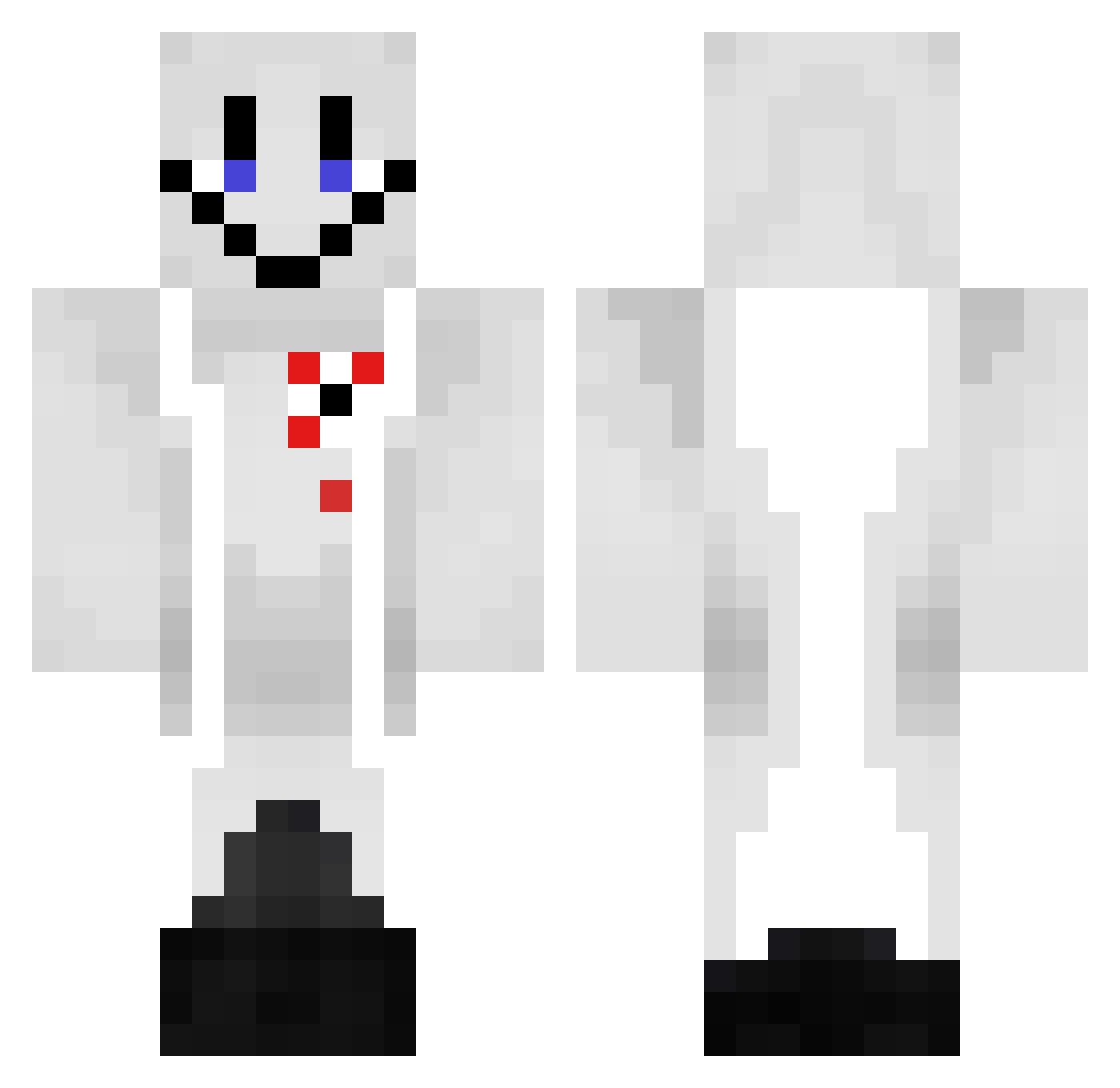 FaZeDeez Minecraft skin, front and back view