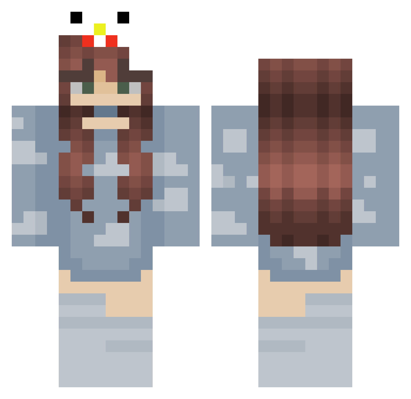 Go_Jess Minecraft skin, front and back view